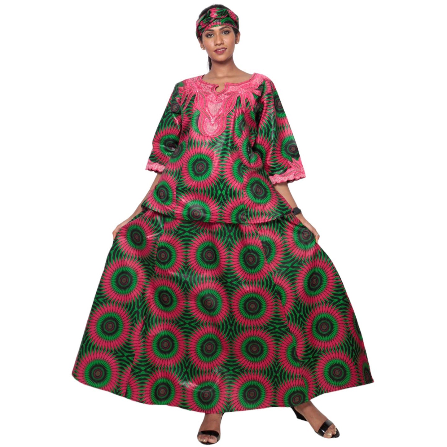 Women's Heavy Embroidery Skirt Set -- FI-4016