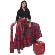 Women's African Printed Palazzo Pants with Tie Waist -- FI-50