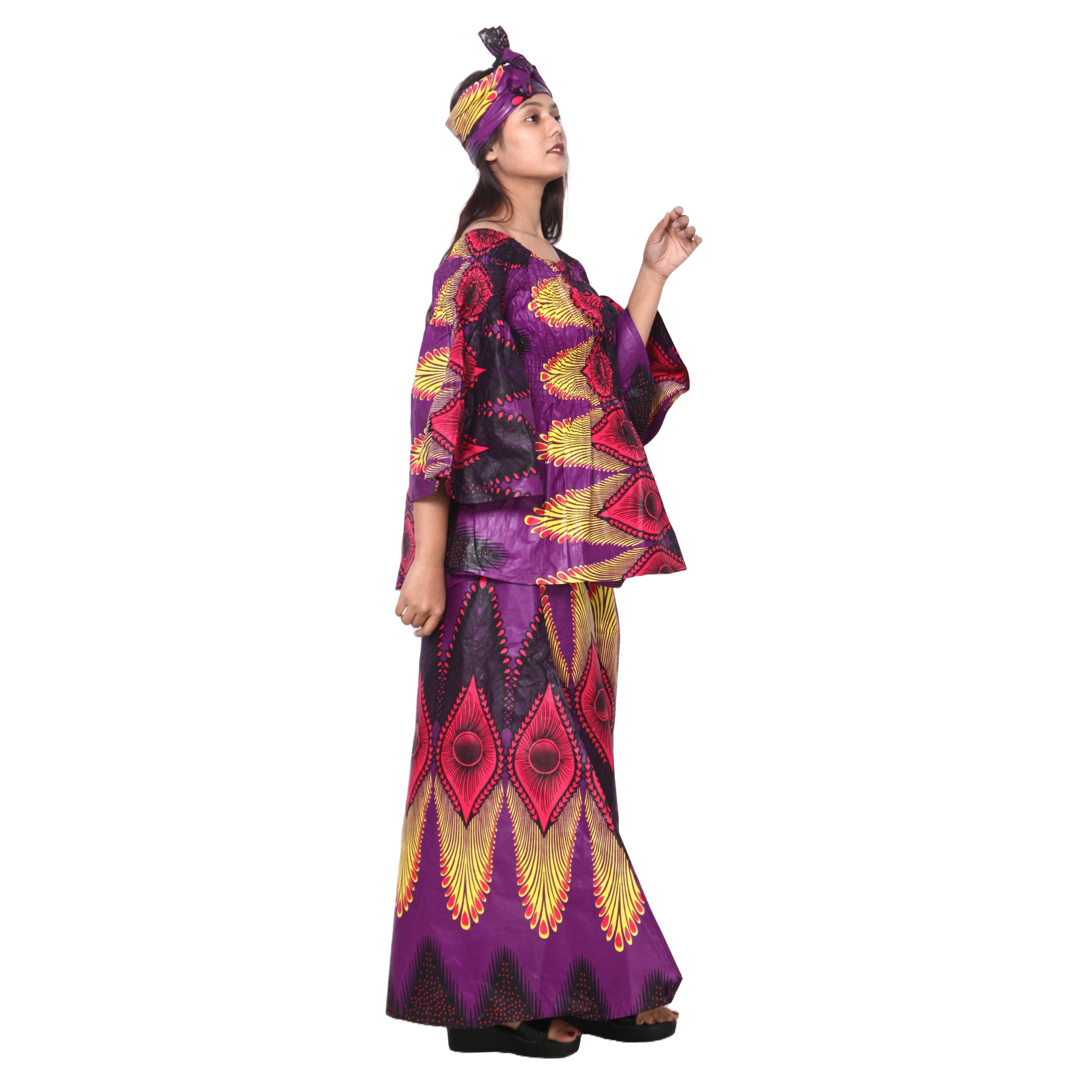Peplum Tunic Top with Matching Palazzo Pants -- FI-50 and FI-2039 SET