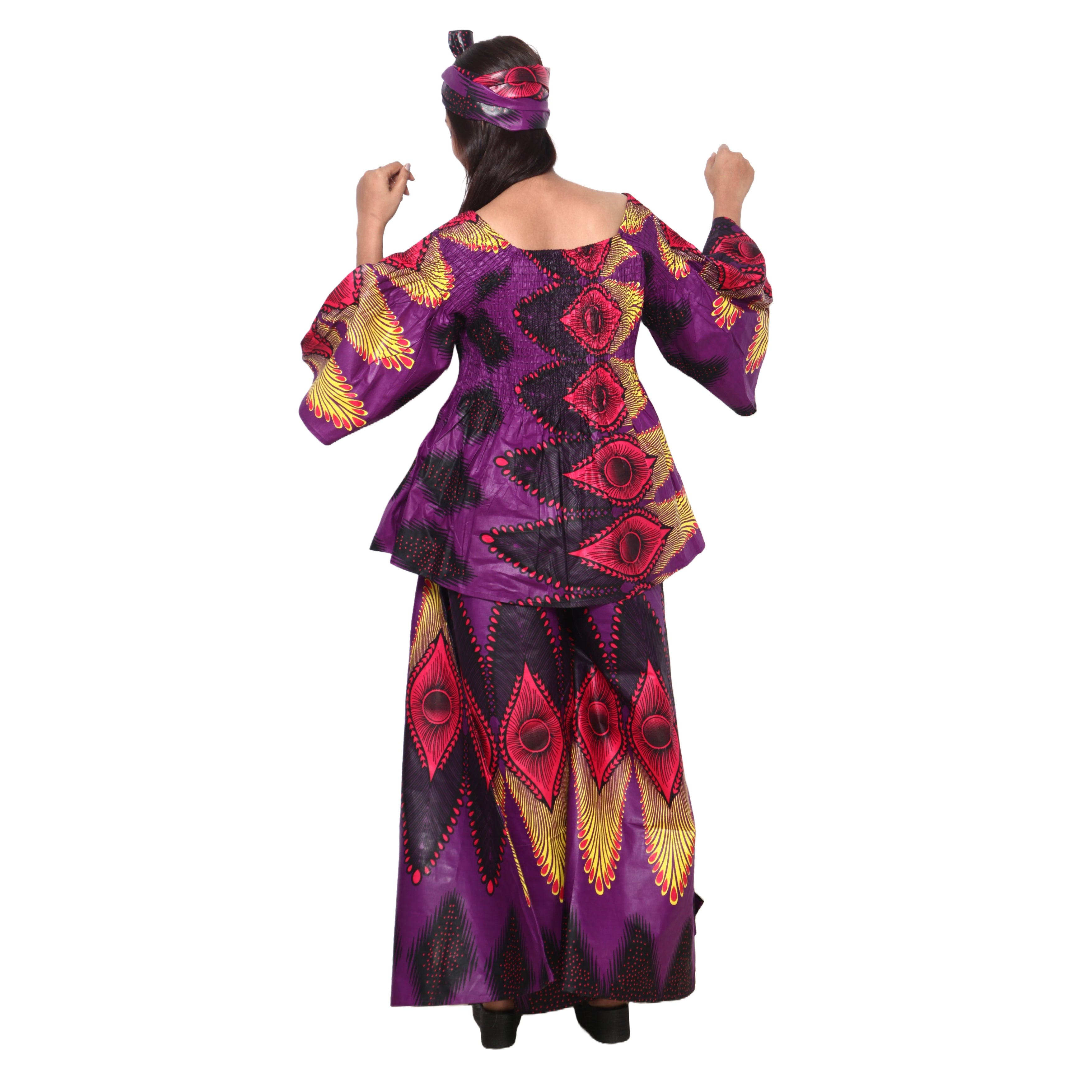 Peplum Tunic Top with Matching Palazzo Pants -- FI-50 and FI-2039 SET