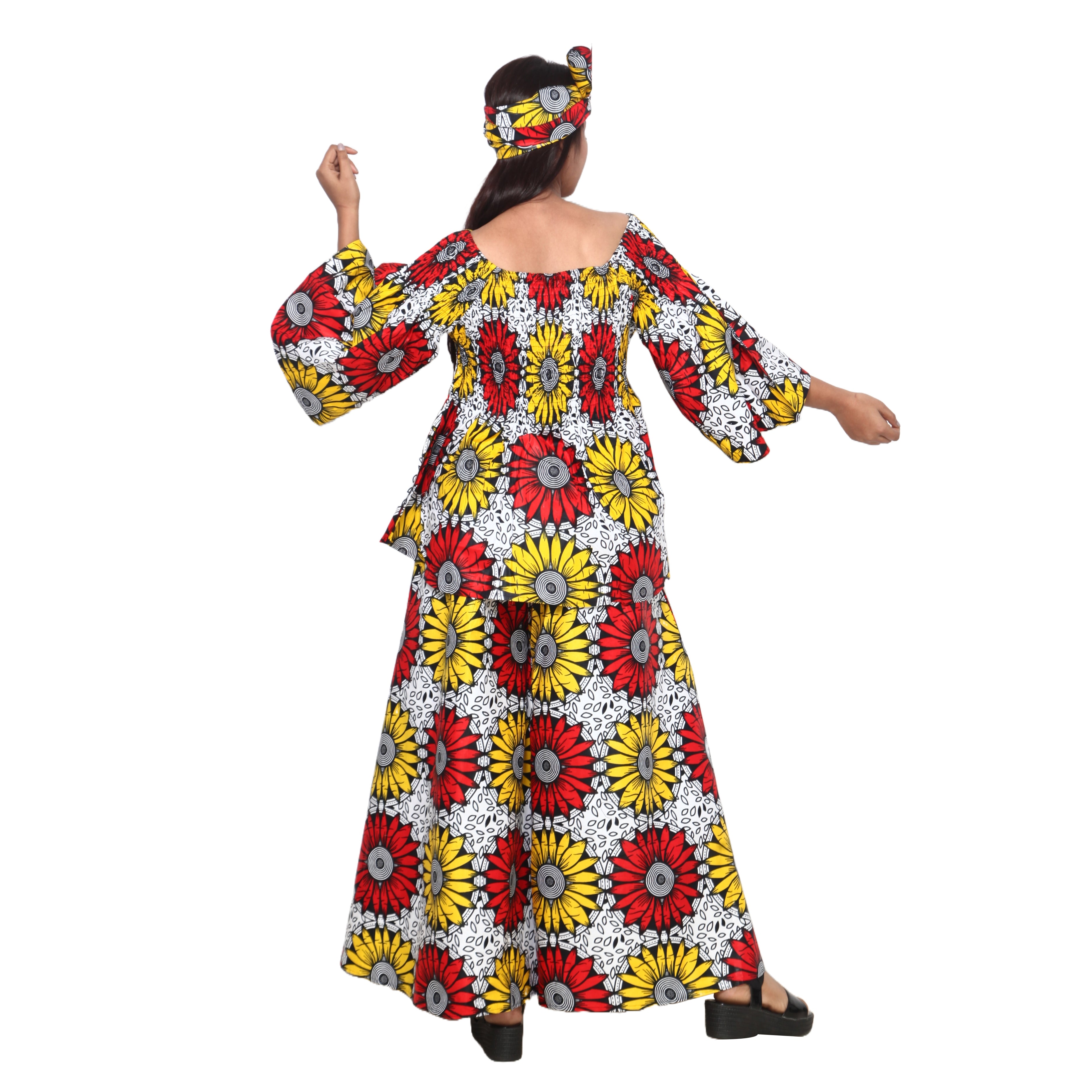 Peplum Tunic Top with Matching Palazzo Pants -- FI-50 and FI-2039 SET