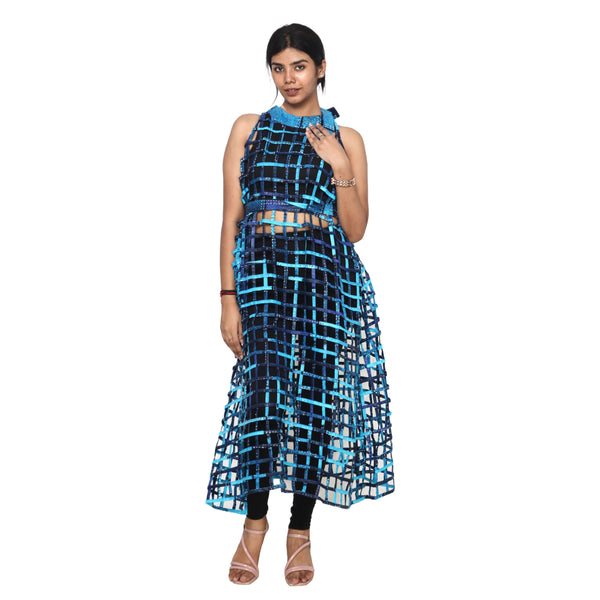 Women's High Neck Cage Duster Dress -- FI-ST121