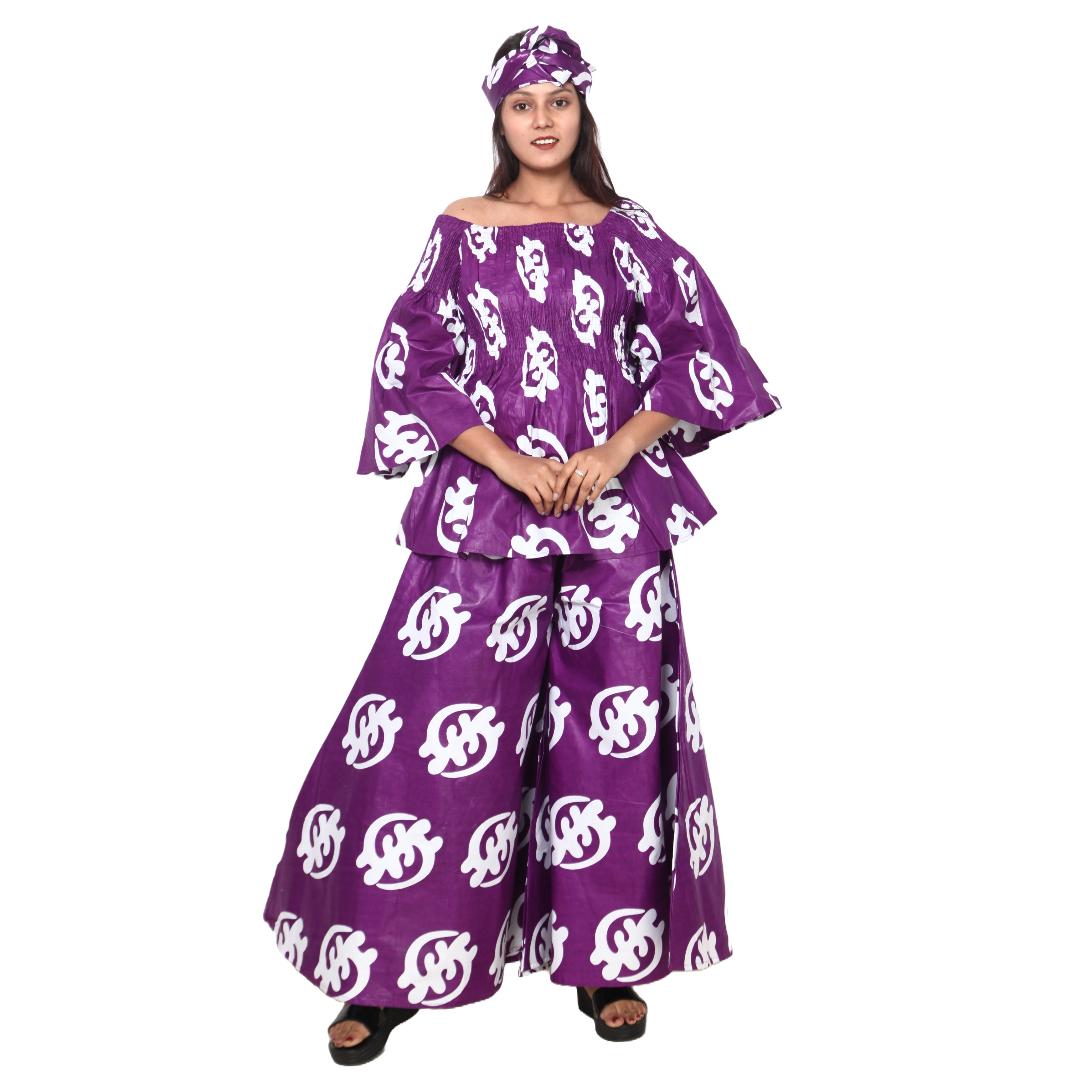 Peplum Tunic Top with Matching Palazzo Pants -- FI-50 and FI-2039 SET