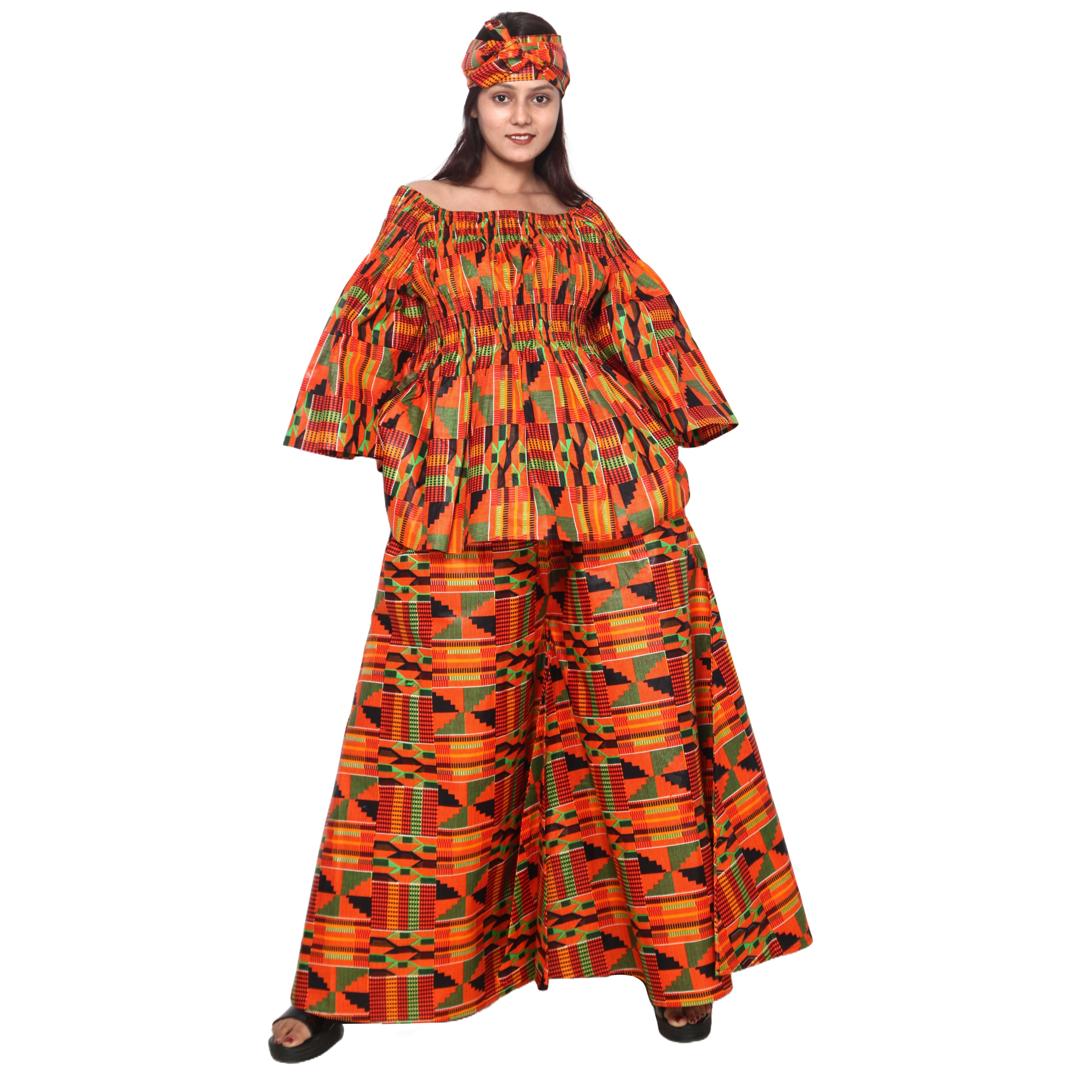 Peplum Tunic Top with Matching Palazzo Pants -- FI-50 and FI-2039 SET