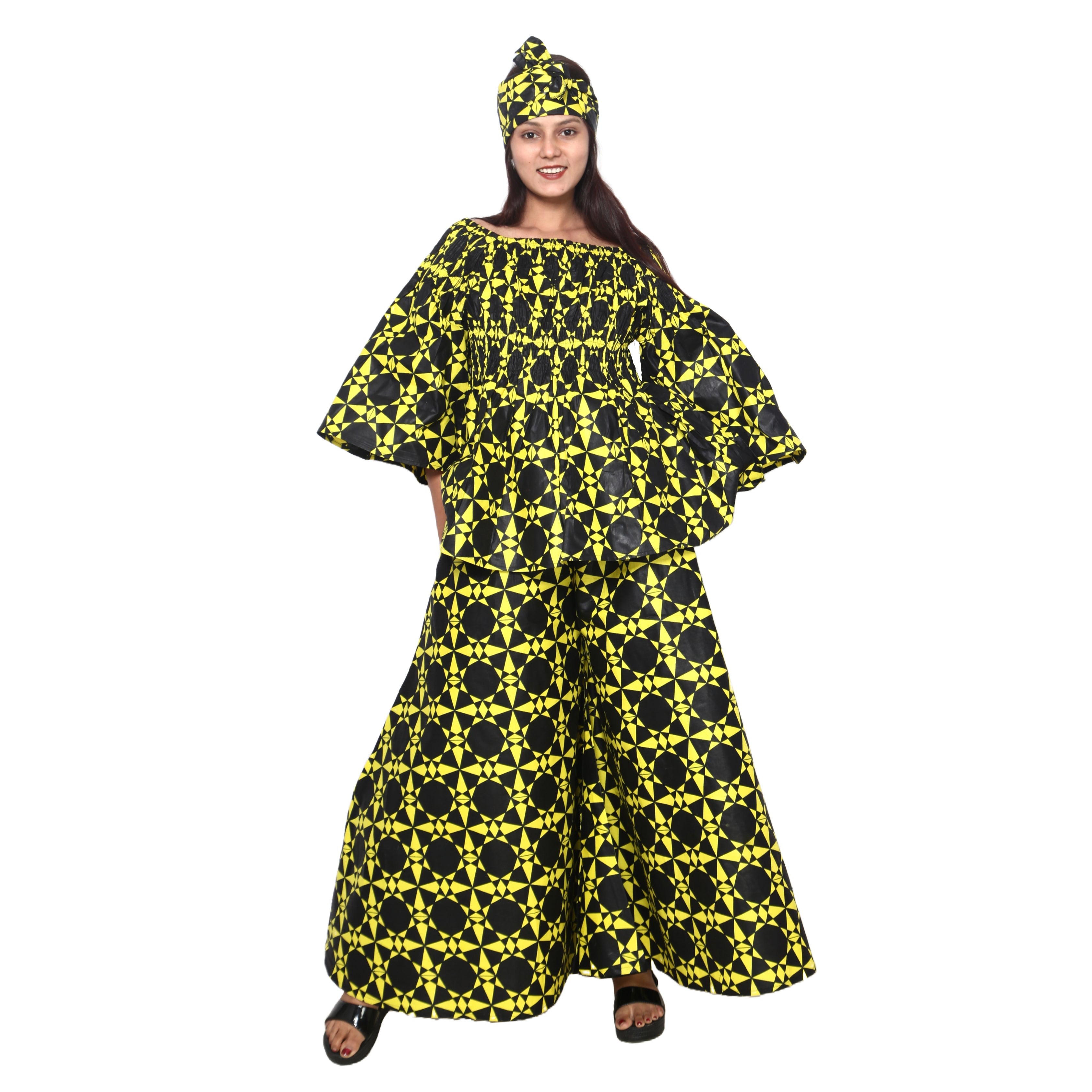 Peplum Tunic Top with Matching Palazzo Pants -- FI-50 and FI-2039 SET