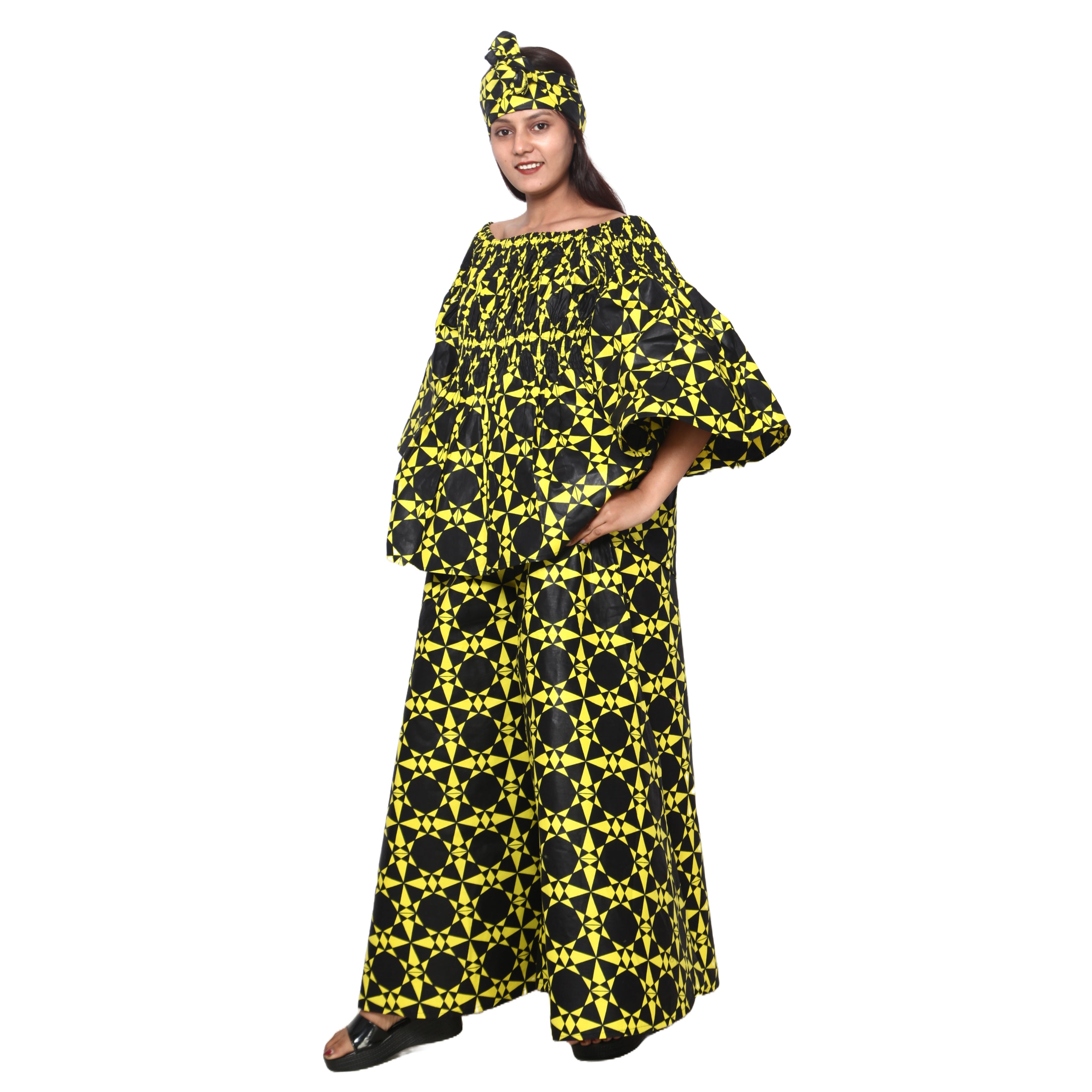 Peplum Tunic Top with Matching Palazzo Pants -- FI-50 and FI-2039 SET