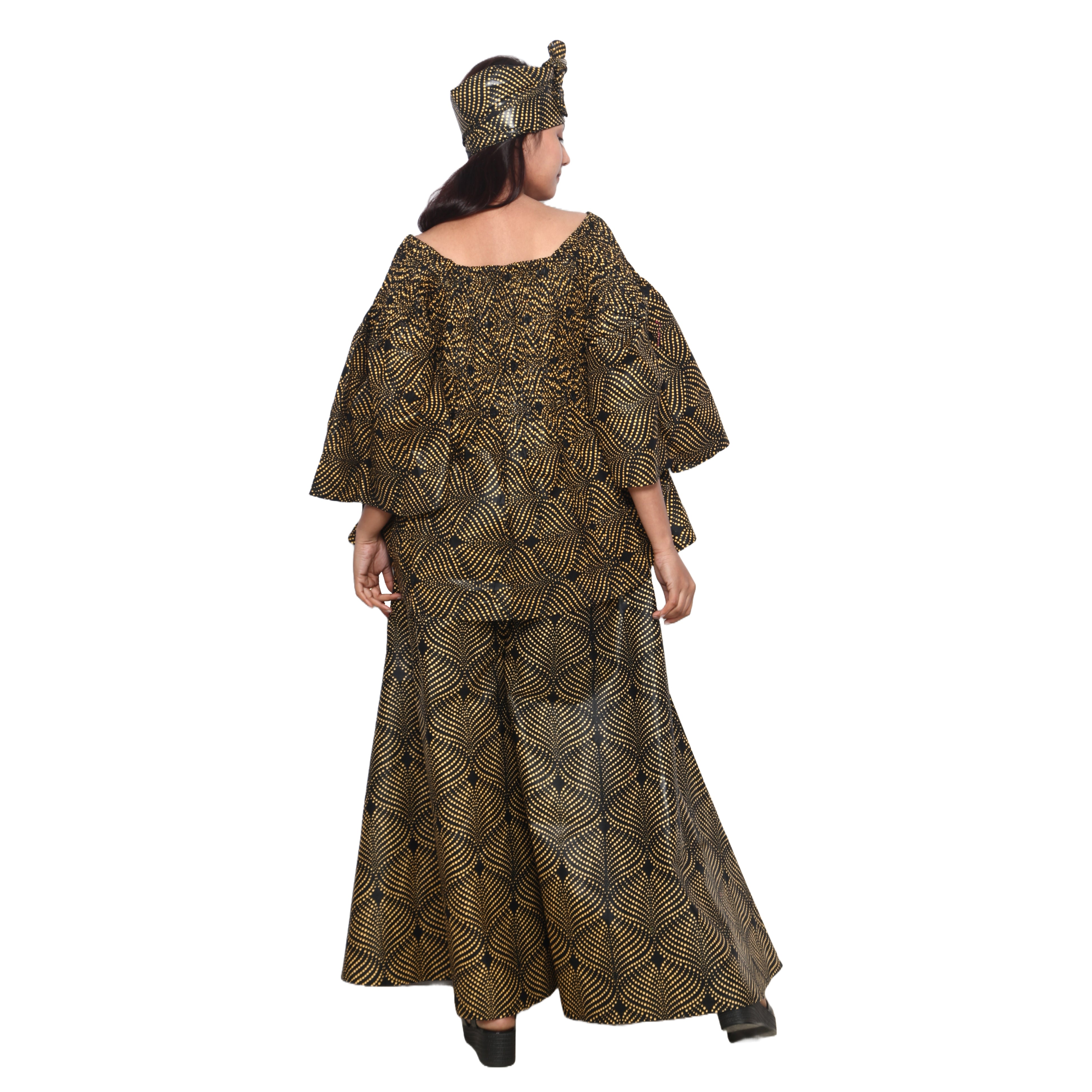 Peplum Tunic Top with Matching Palazzo Pants -- FI-50 and FI-2039 SET