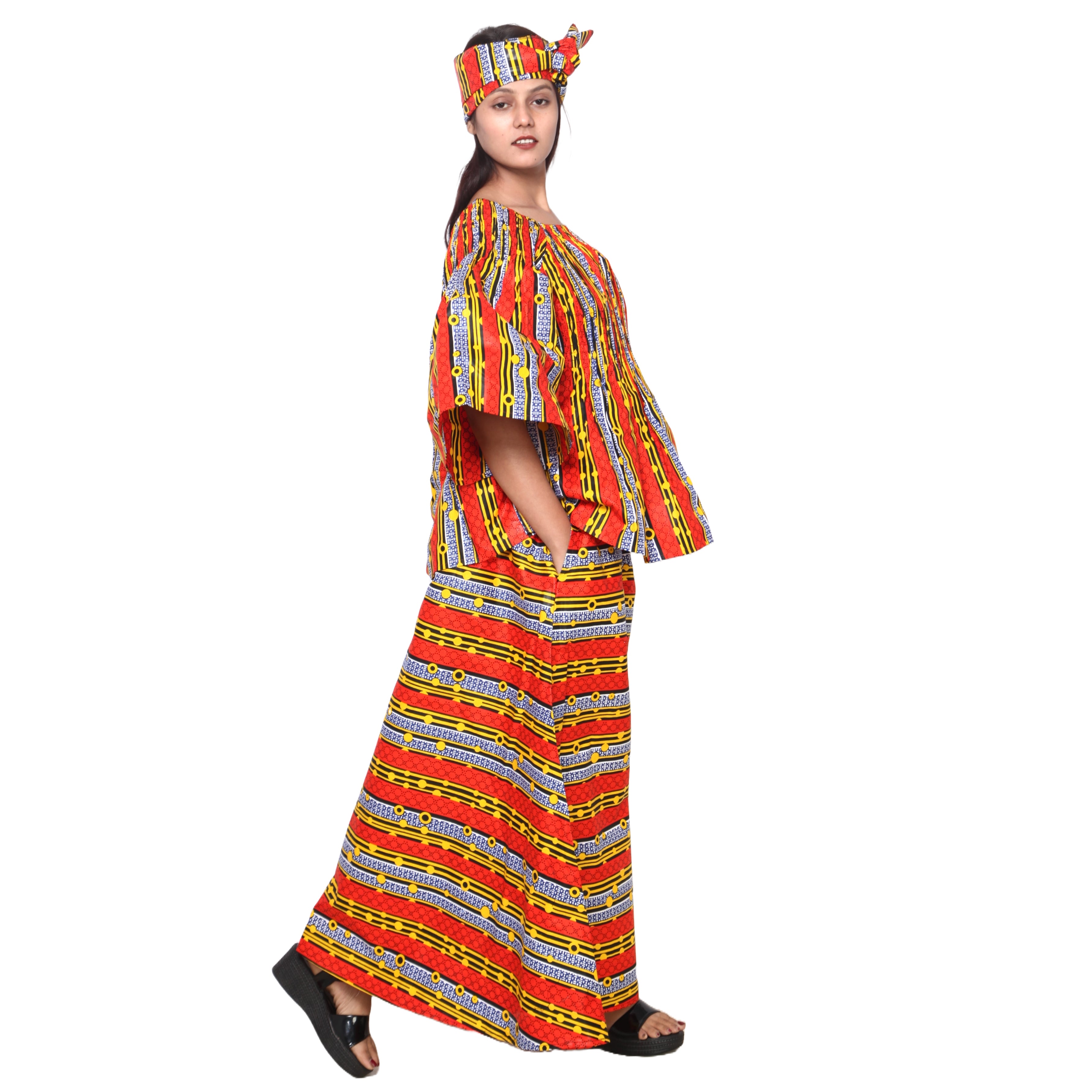 Peplum Tunic Top with Matching Palazzo Pants -- FI-50 and FI-2039 SET