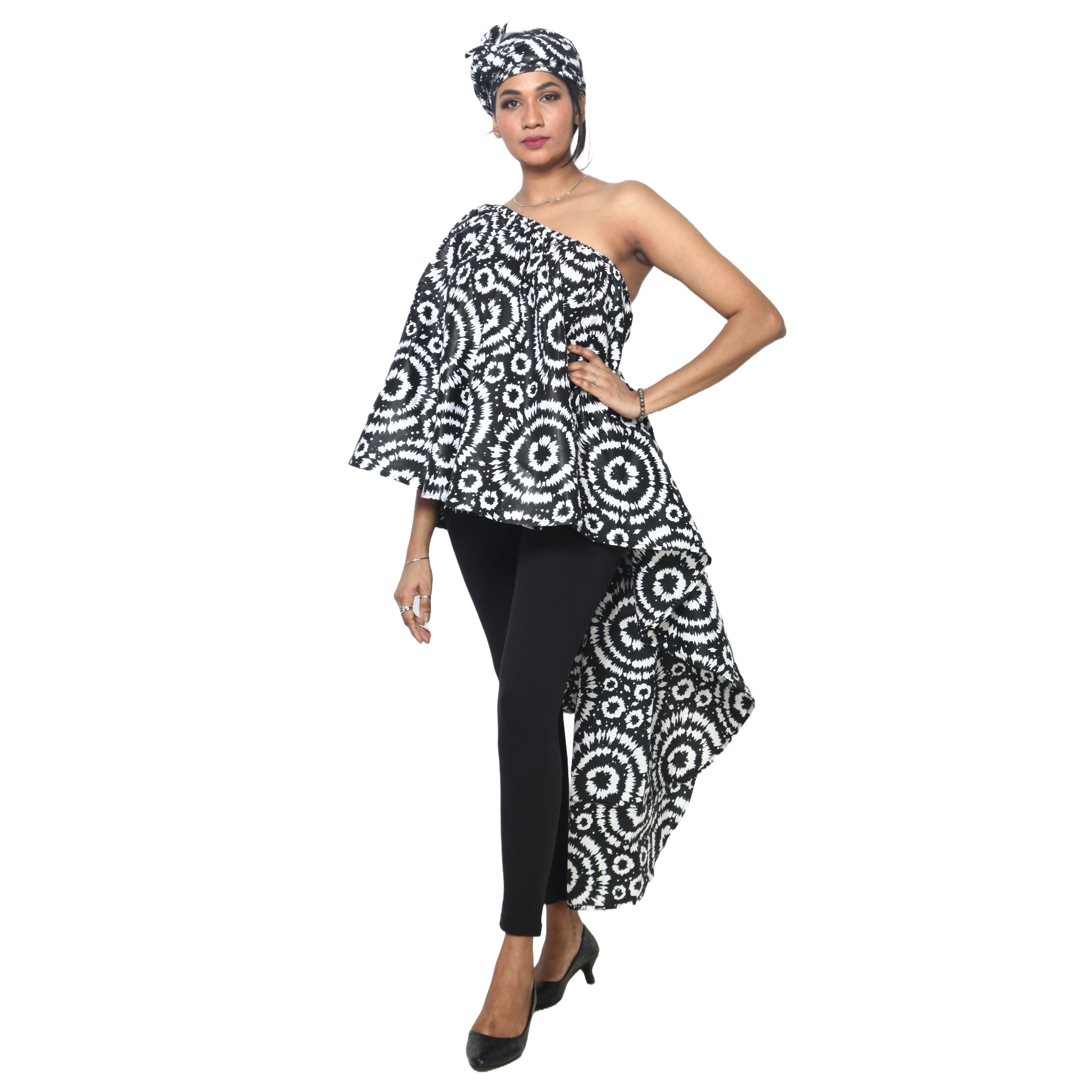 Women's Hi-Low Drop Shoulder Top - FI-3074