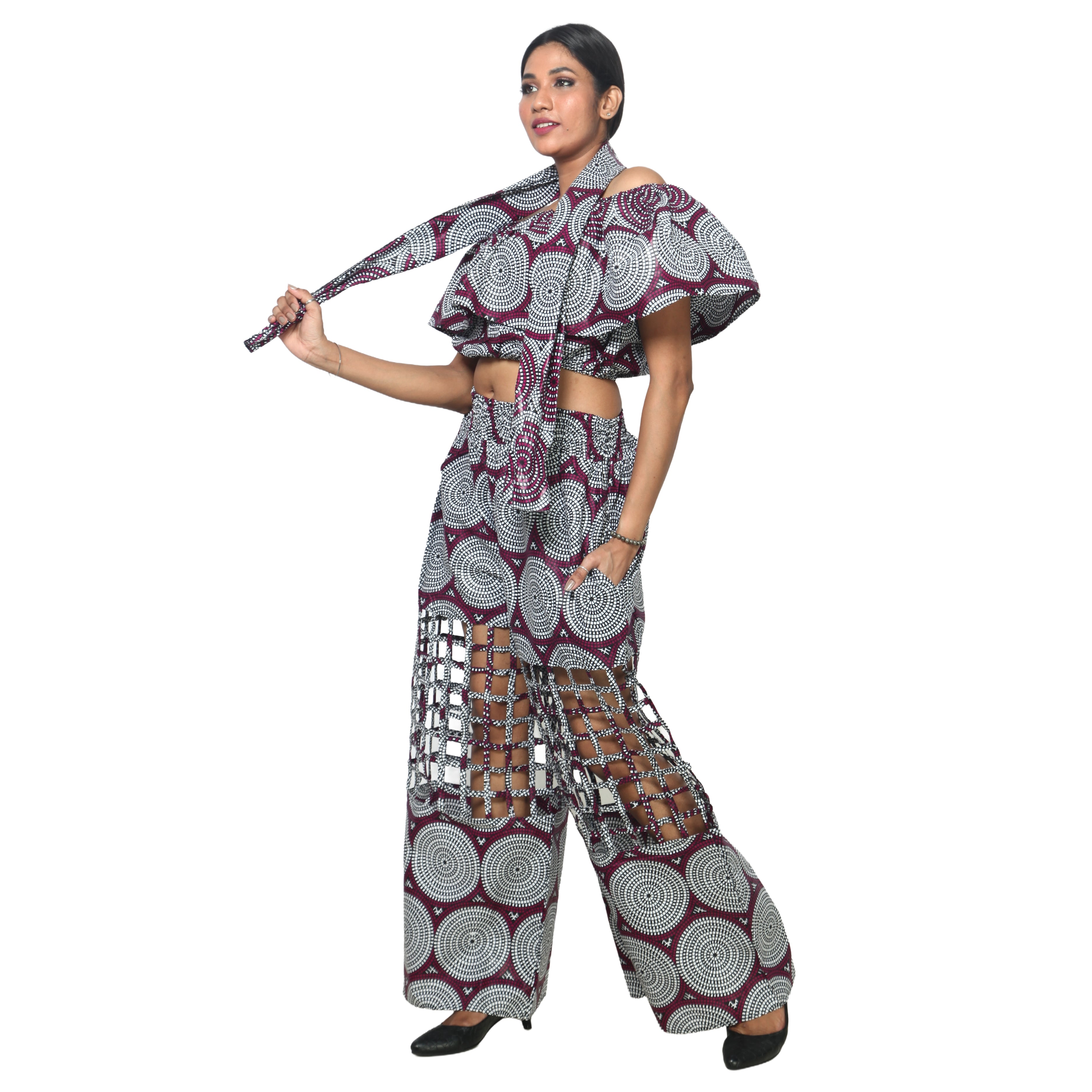 Women's Crop Top and Cage Pant Set -- FI-ST-2010 and FI-ST-118