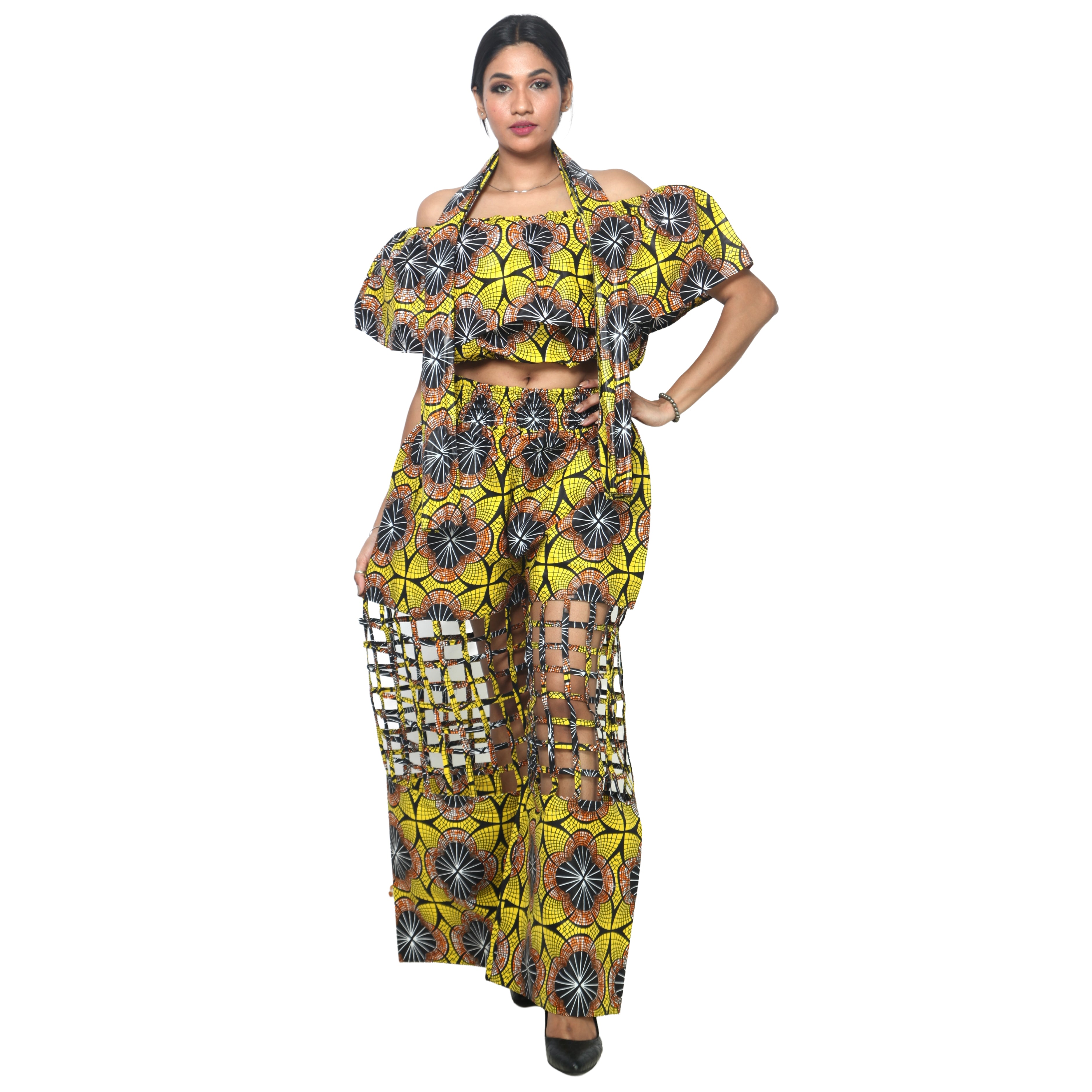 Women's Crop Top and Cage Pant Set -- FI-ST-2010 and FI-ST-118