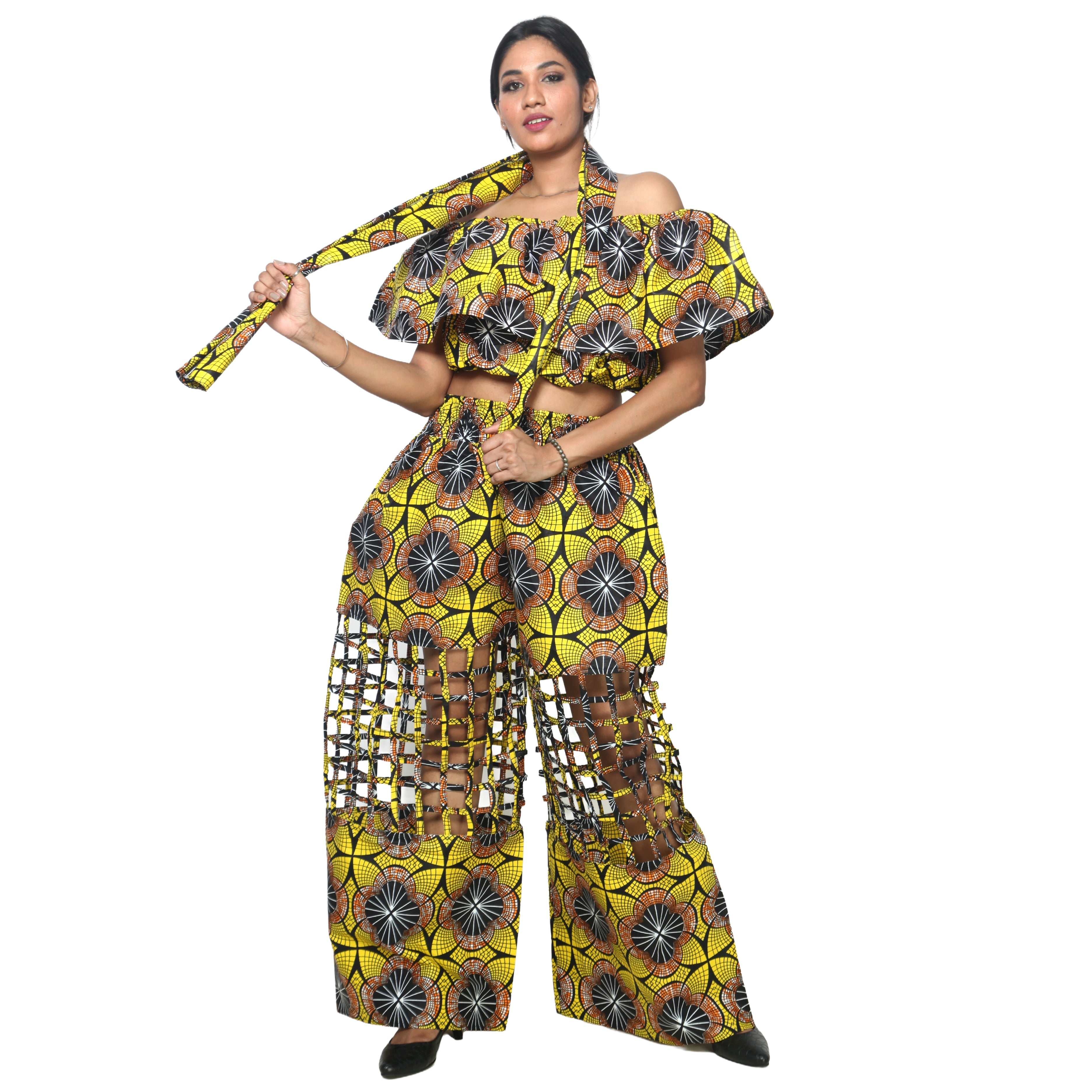 Women's Crop Top and Cage Pant Set -- FI-ST-2010 and FI-ST-118