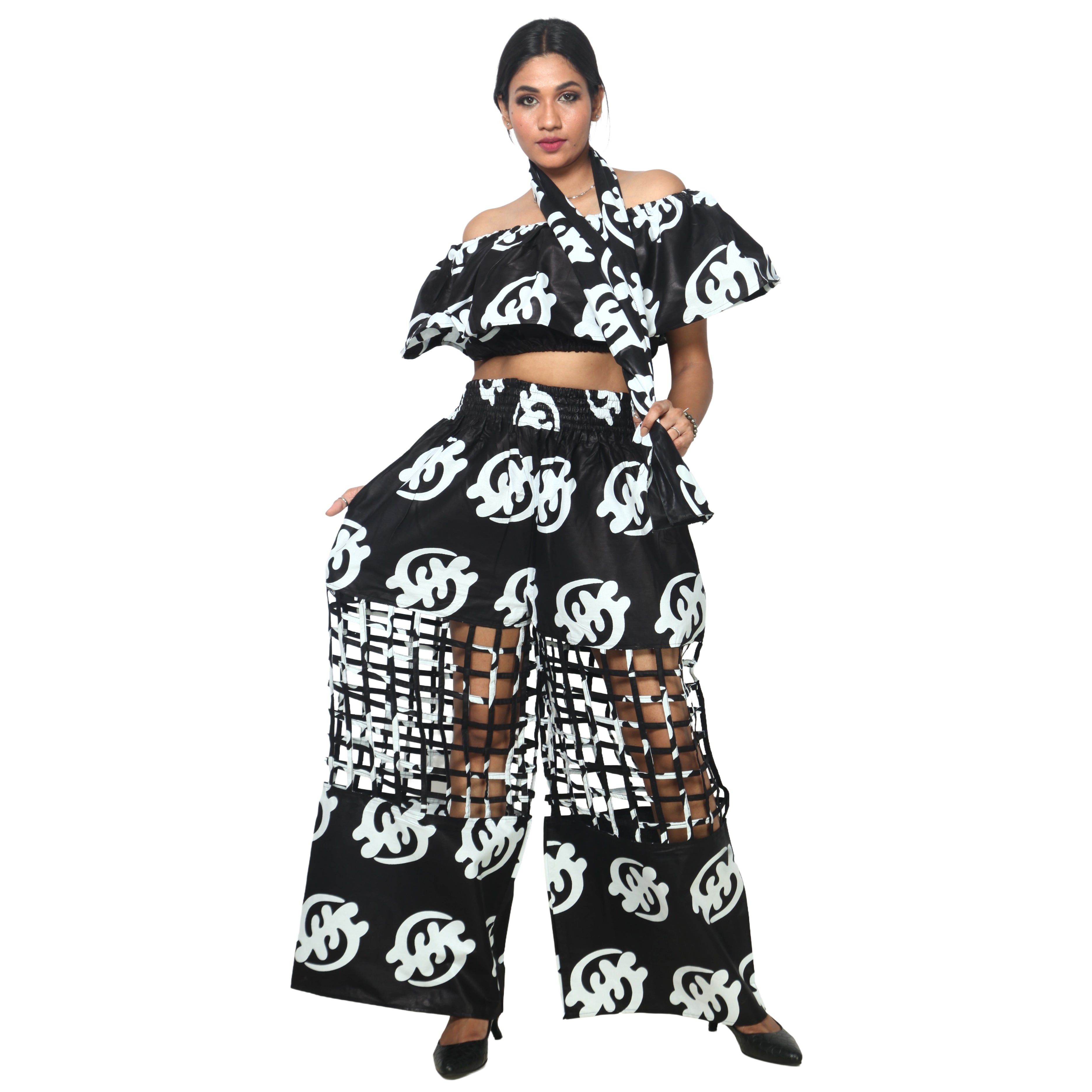 Women's Crop Top and Cage Pant Set -- FI-ST-2010 and FI-ST-118