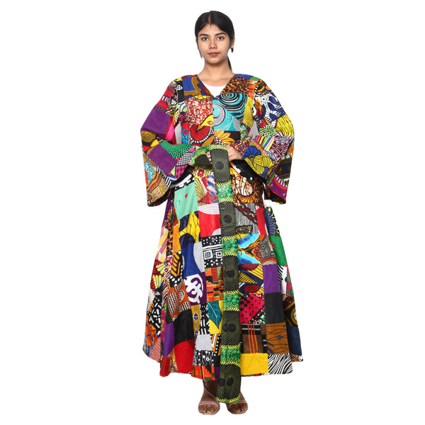 Women's Patch Wrap Dress — FI-59