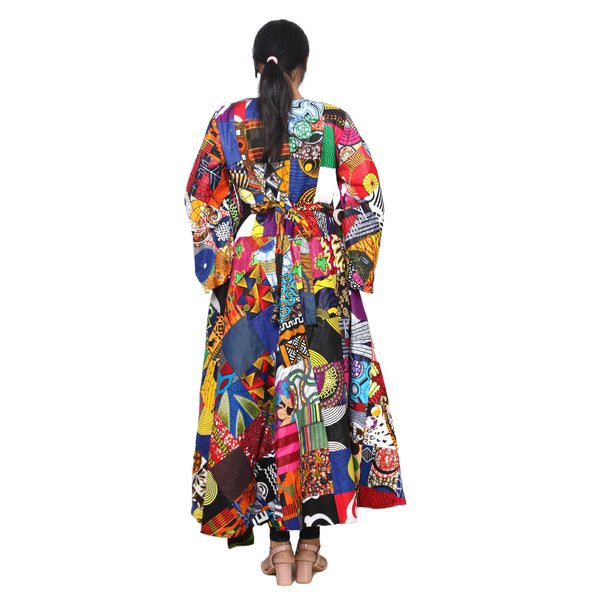 Women's Patch Wrap Dress — FI-59