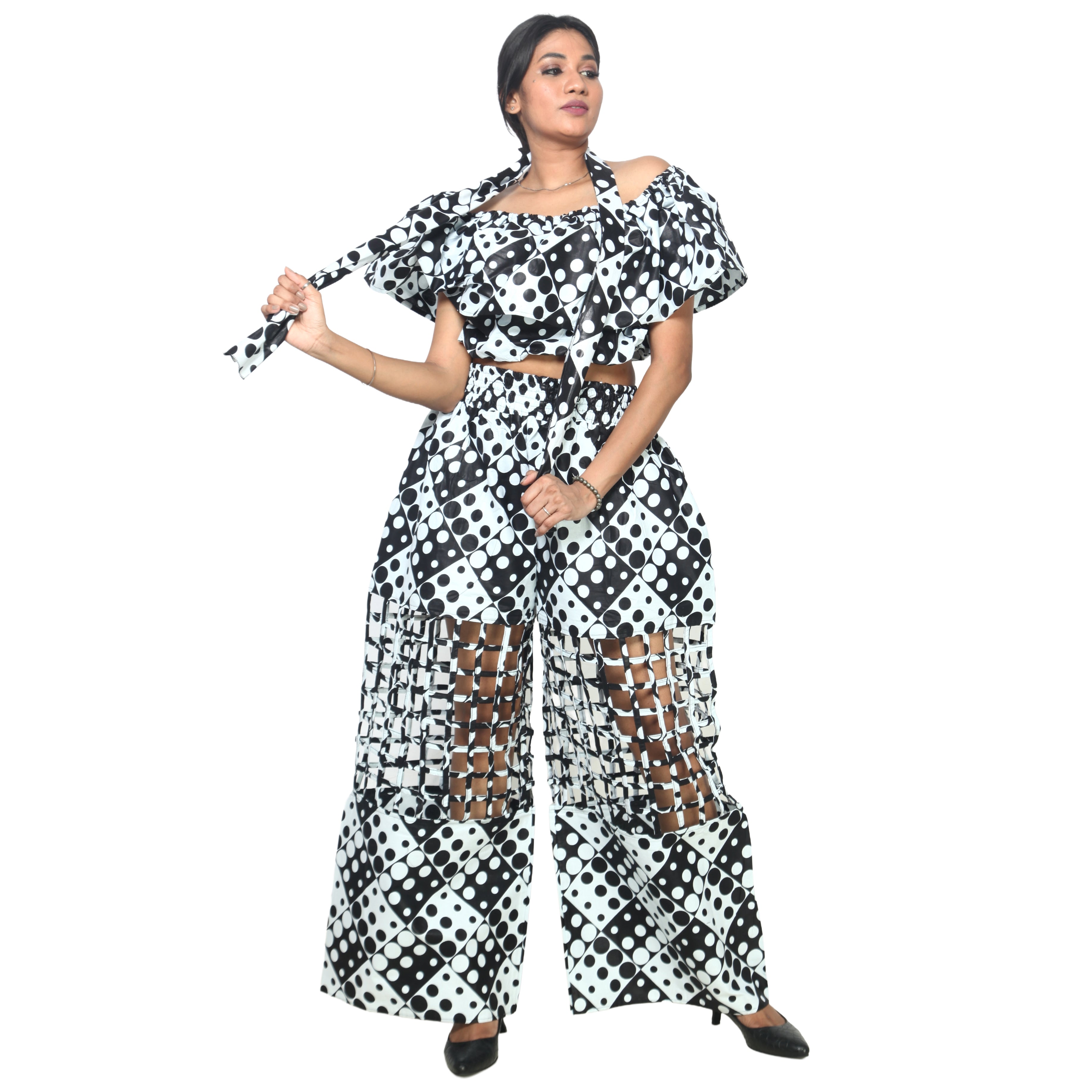 Women's Crop Top and Cage Pant Set -- FI-ST-2010 and FI-ST-118