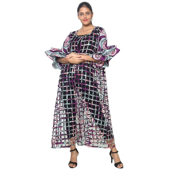 Women’s Cage Style Jacket with Print Sleeves FI-ST130