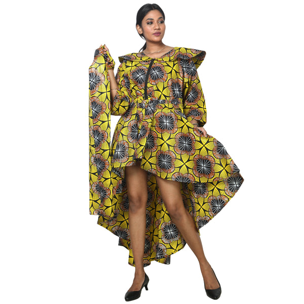 Women's Collar Hi-Low Blazer With Belt - FI-3094