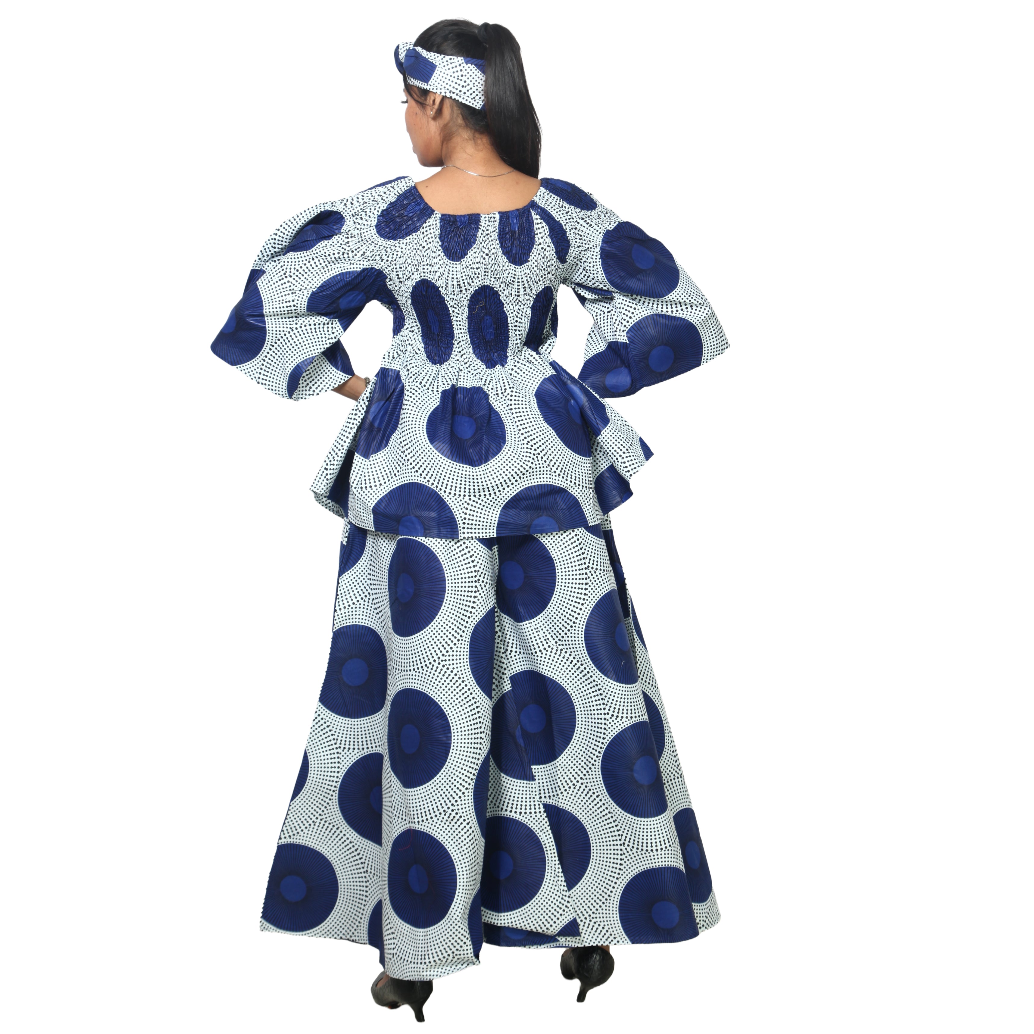 Peplum Tunic Top with Matching Palazzo Pants -- FI-50 and FI-2039 SET