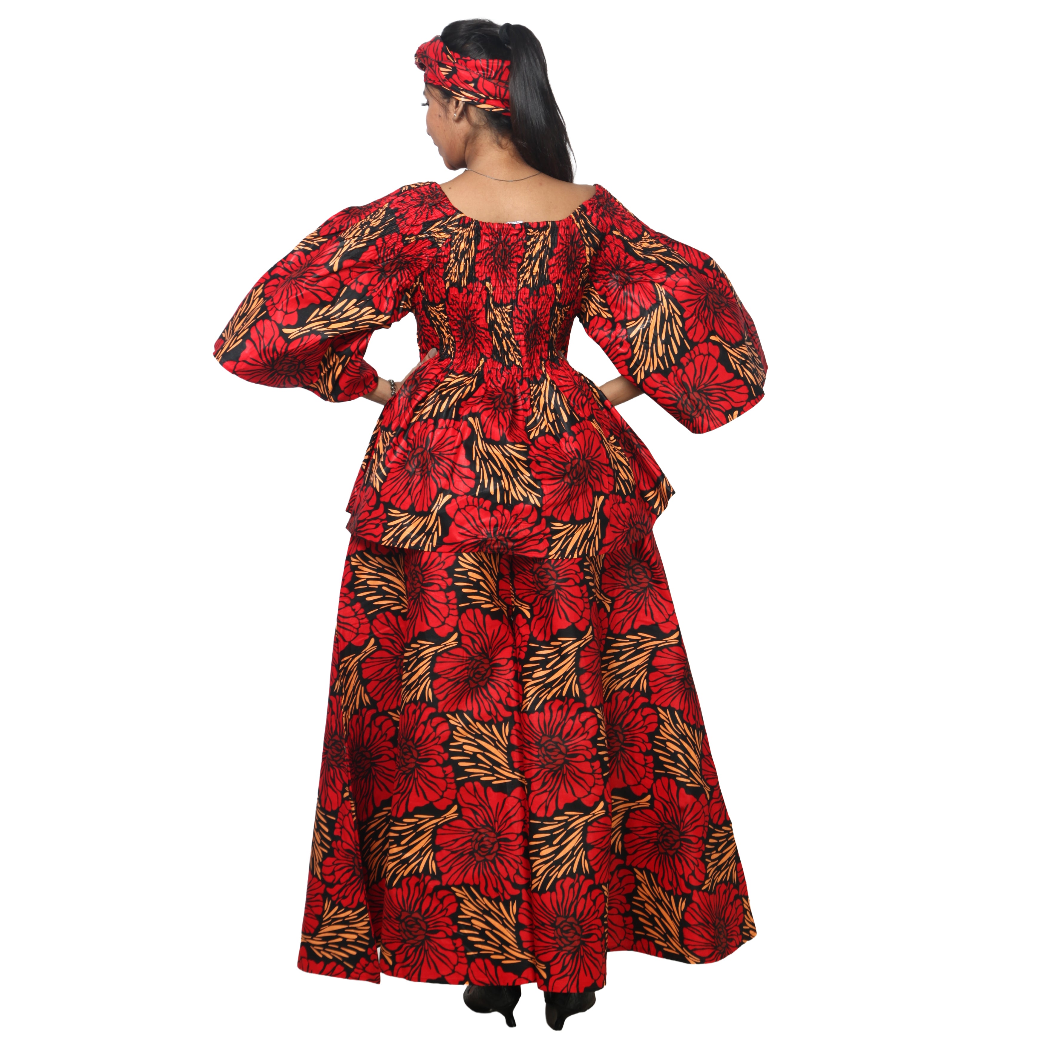 Peplum Tunic Top with Matching Palazzo Pants -- FI-50 and FI-2039 SET