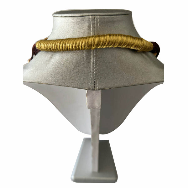 Long Multi Strand Rope Necklace with Wooden Style Beads Set