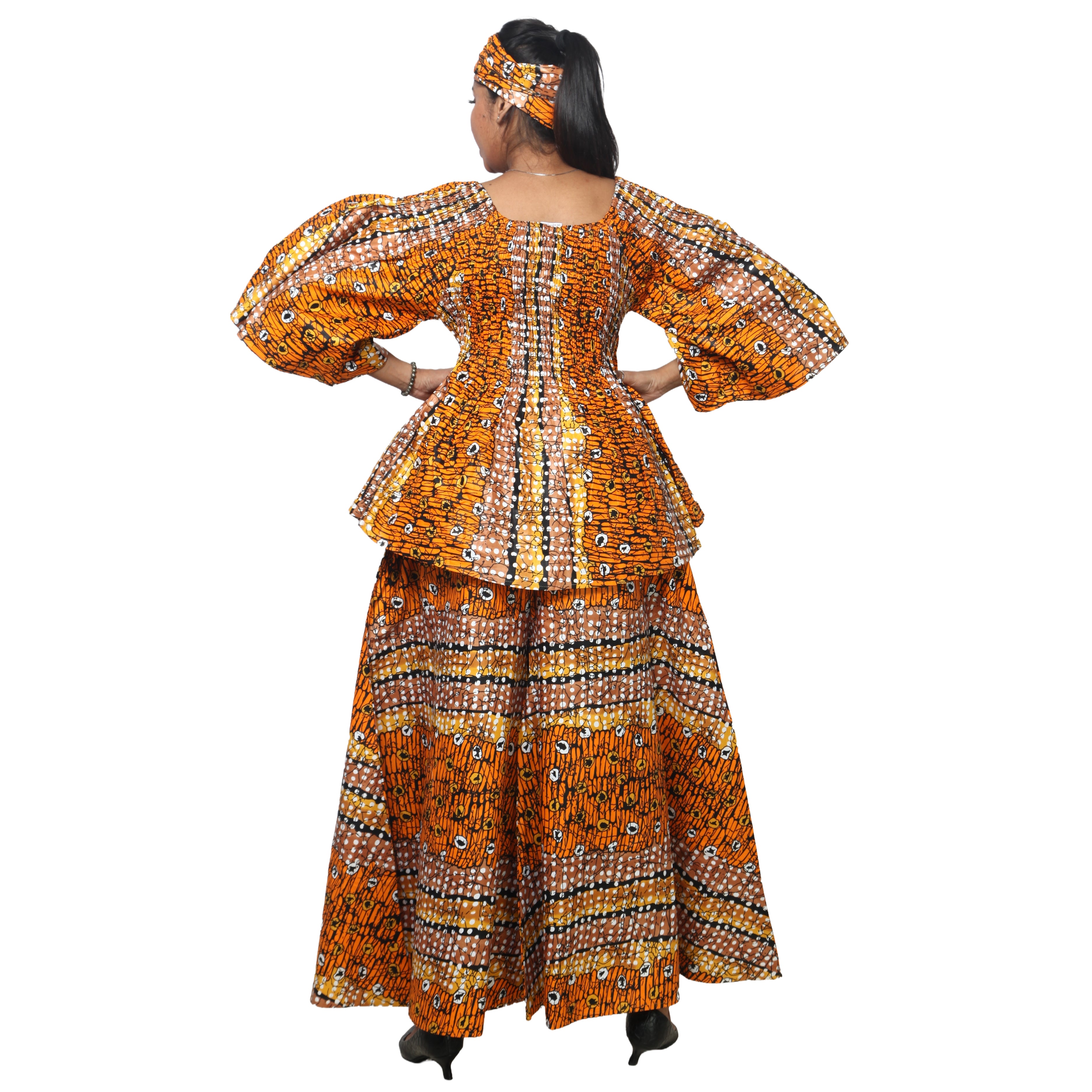 Peplum Tunic Top with Matching Palazzo Pants -- FI-50 and FI-2039 SET