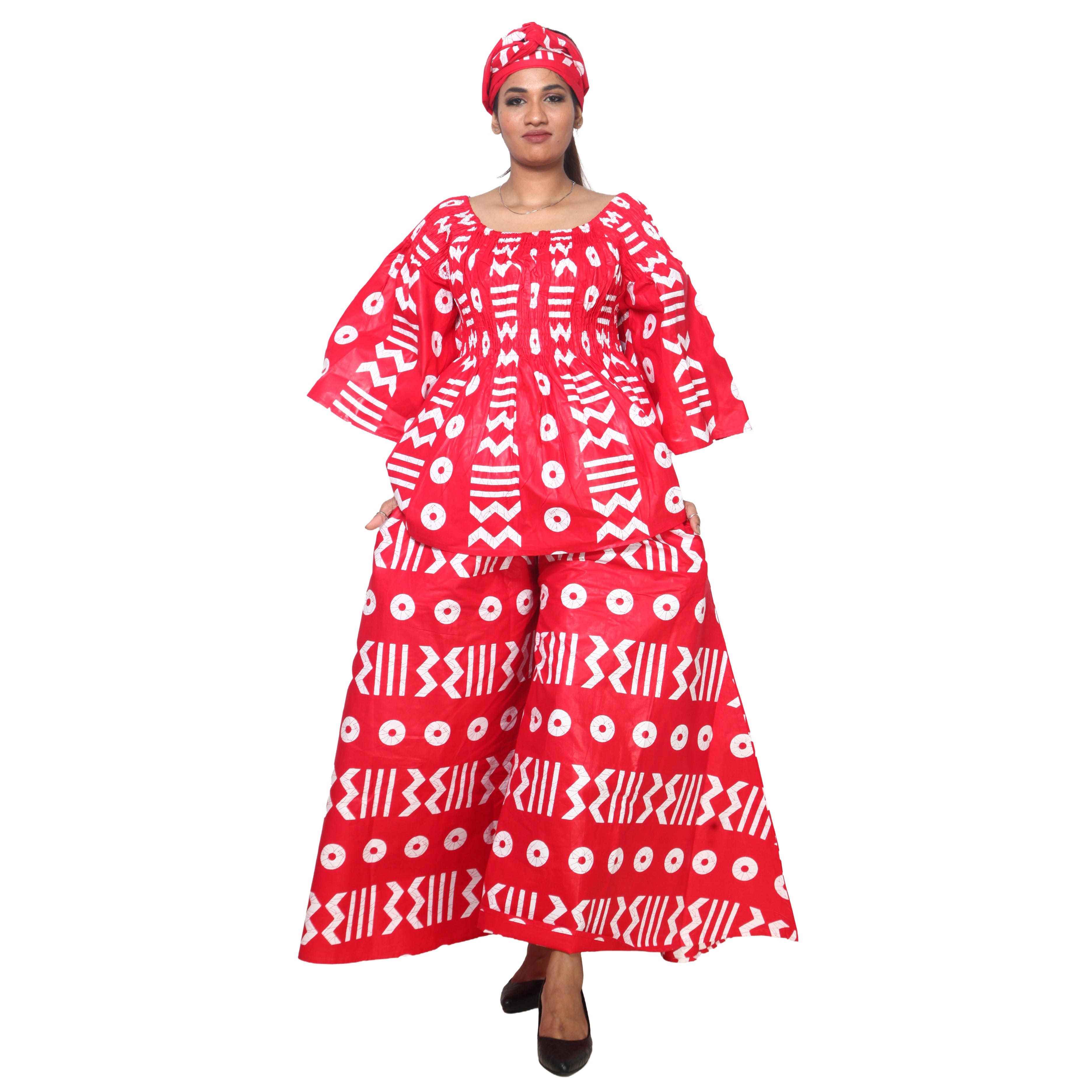 Peplum Tunic Top with Matching Palazzo Pants -- FI-50 and FI-2039 SET