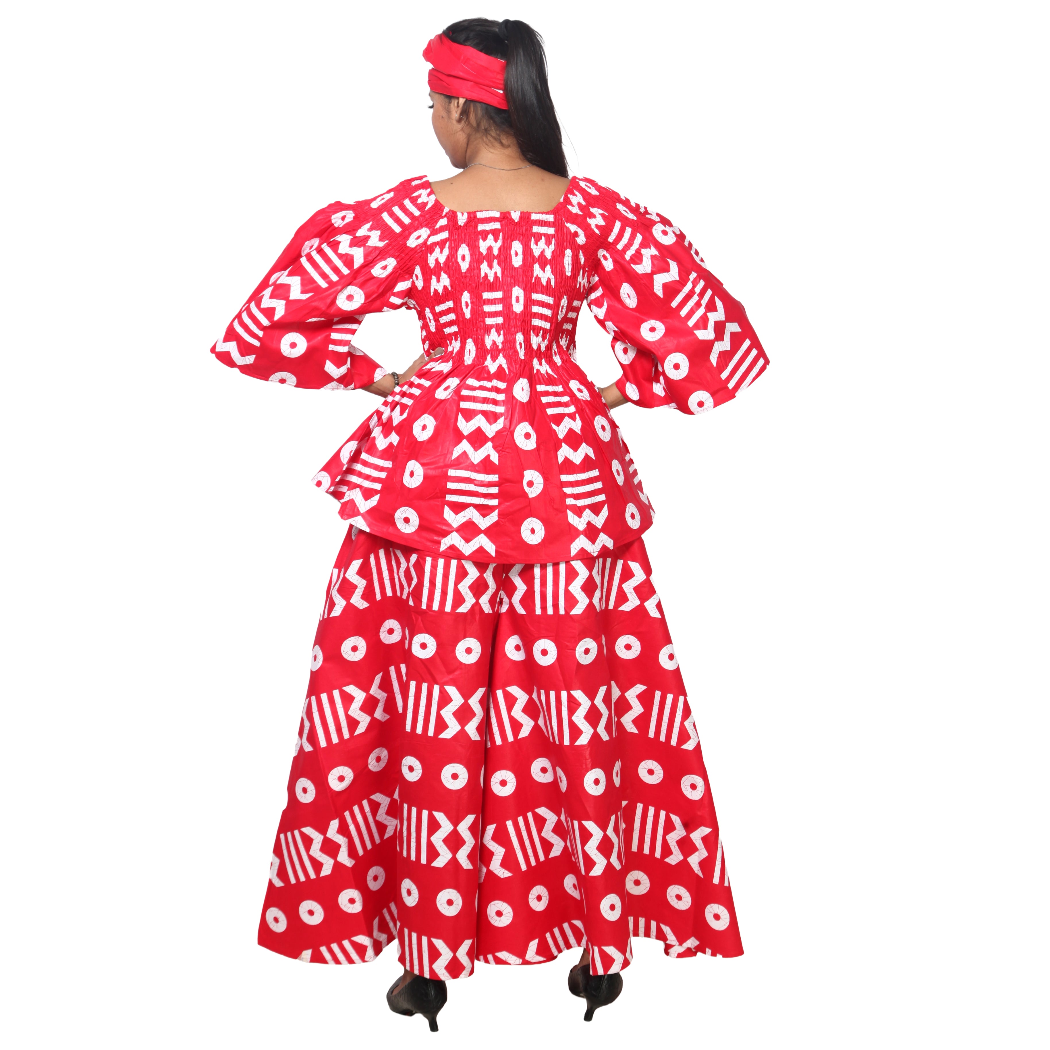 Peplum Tunic Top with Matching Palazzo Pants -- FI-50 and FI-2039 SET