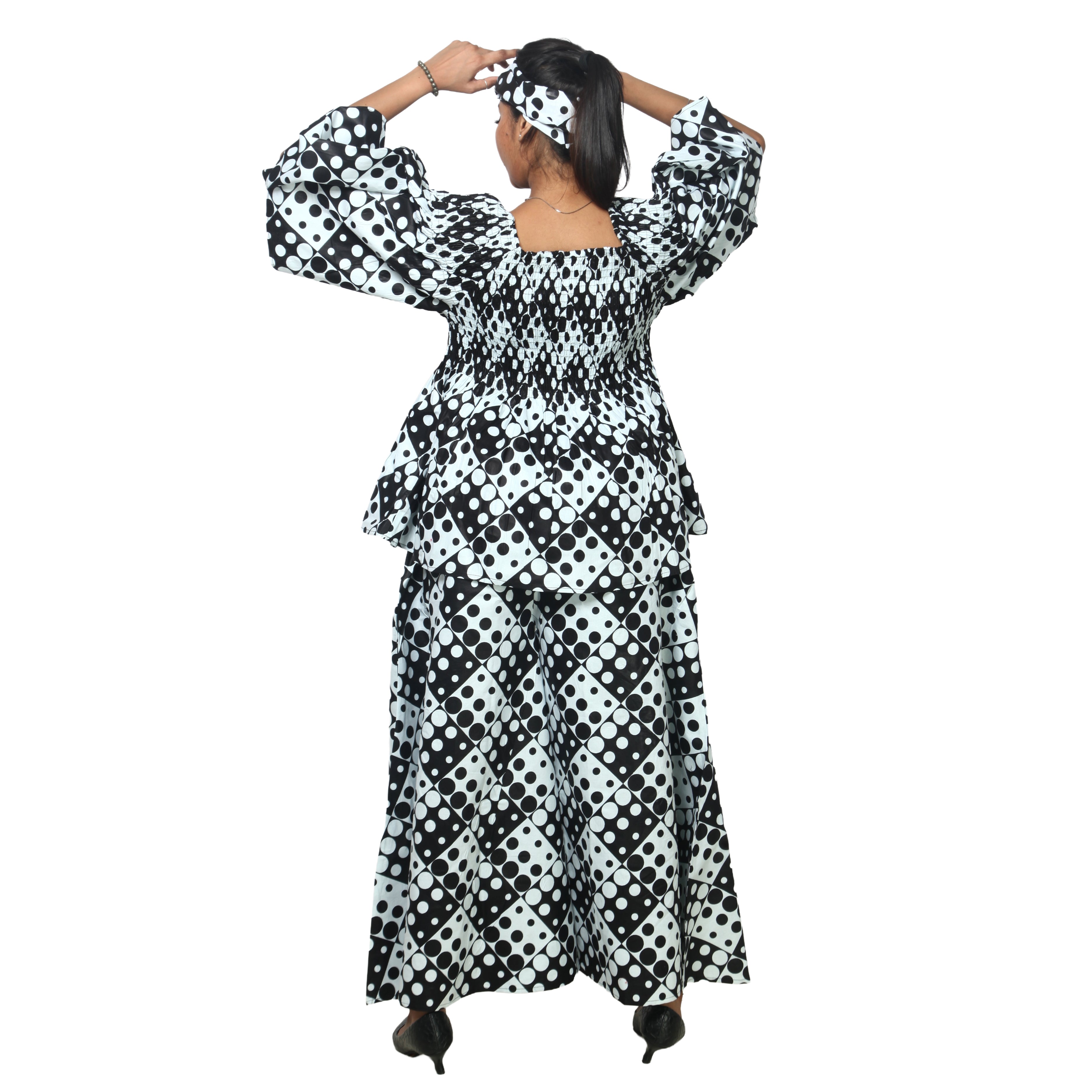 Peplum Tunic Top with Matching Palazzo Pants -- FI-50 and FI-2039 SET