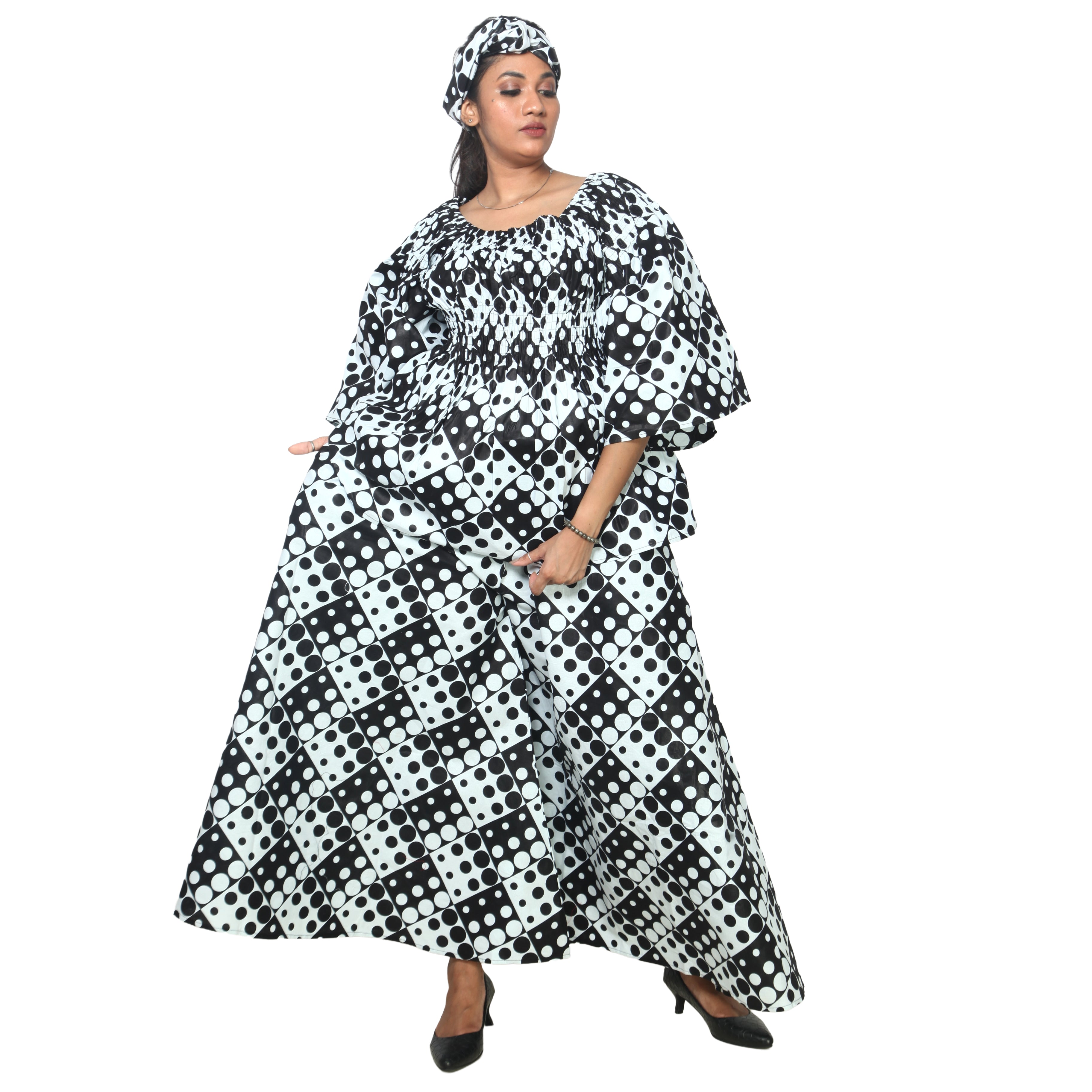Peplum Tunic Top with Matching Palazzo Pants -- FI-50 and FI-2039 SET