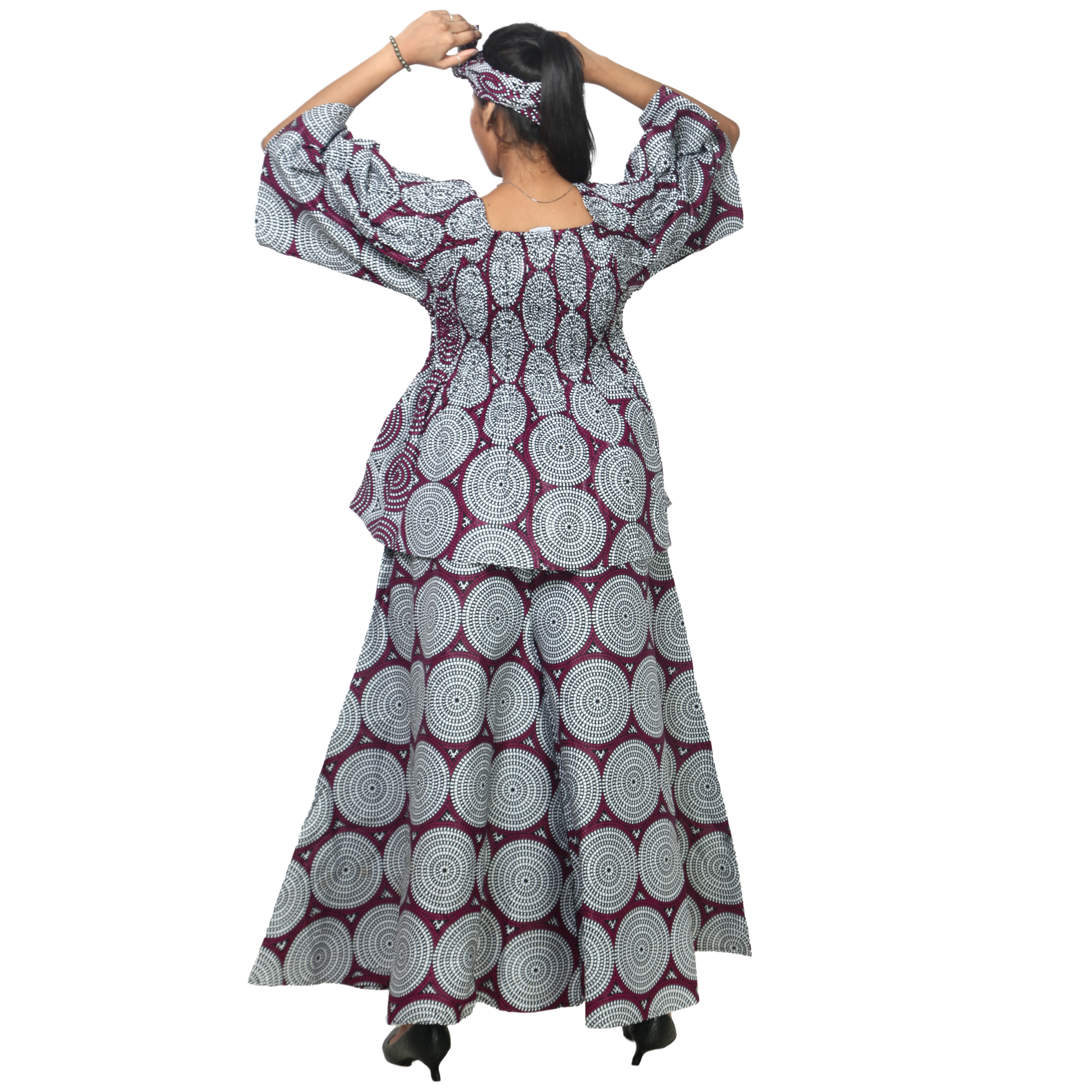 Peplum Tunic Top with Matching Palazzo Pants -- FI-50 and FI-2039 SET