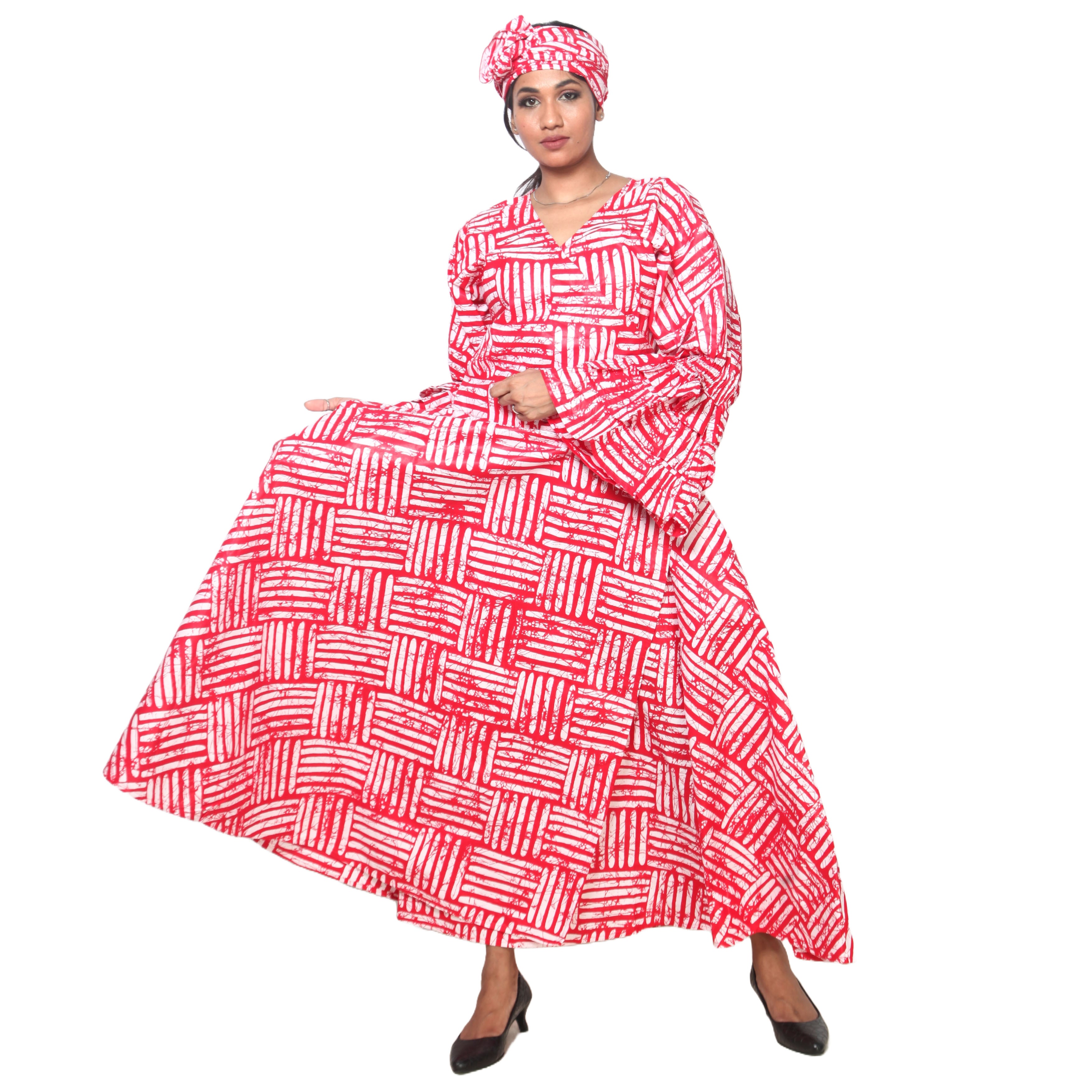 Women's Tiered Frill Sleeve Wrap Dress - FI-70 FS