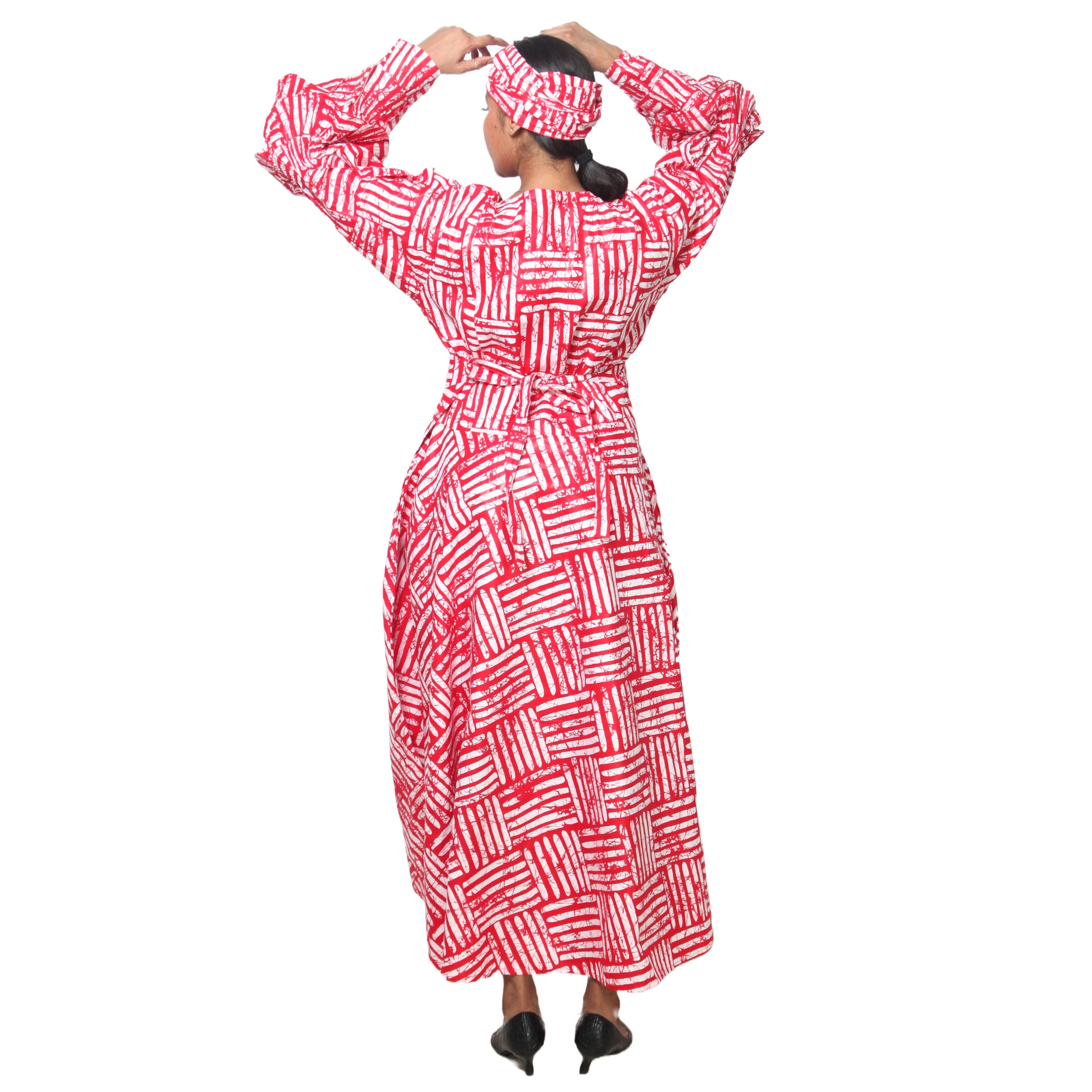 Women's Tiered Frill Sleeve Wrap Dress - FI-70 FS