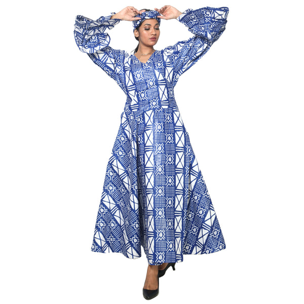 Women's Tiered Frill Sleeve Wrap Dress - FI-70 FS