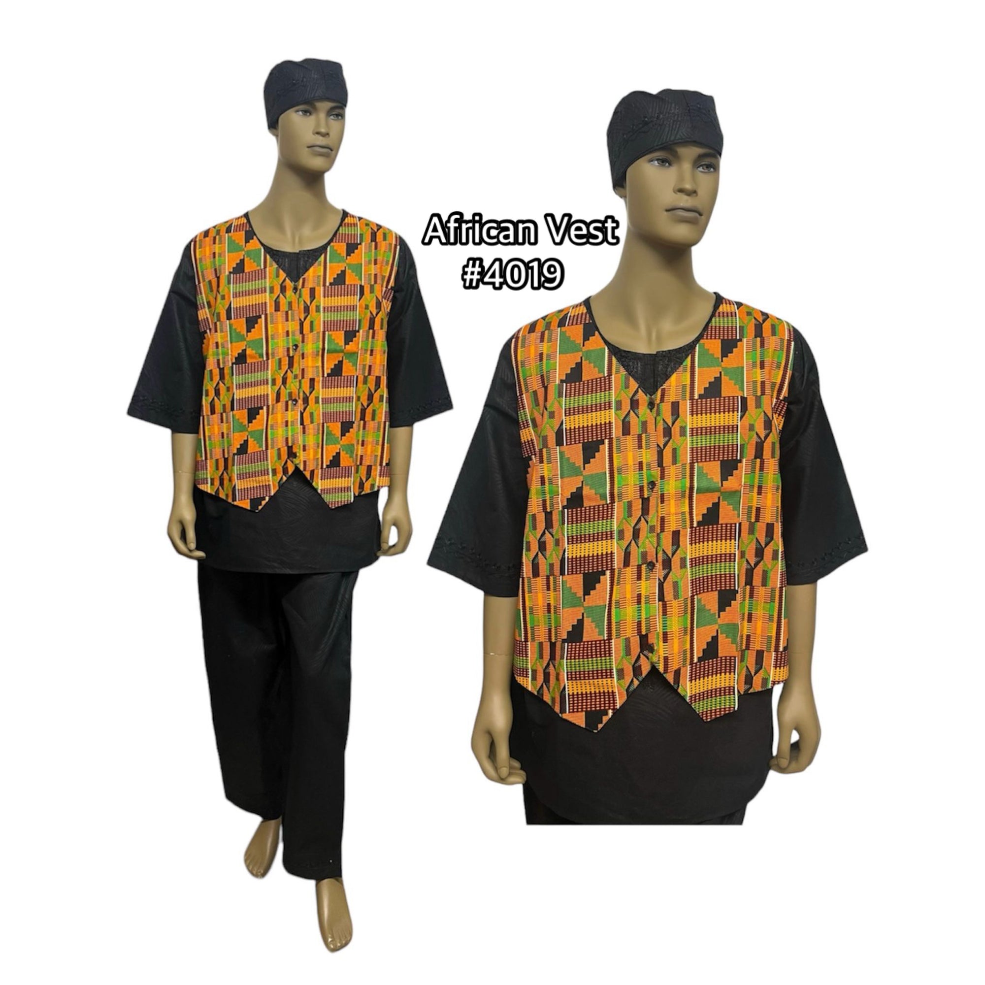 African Vest for Men: Cultural Fashion Statement -- #4019 – African-Stars