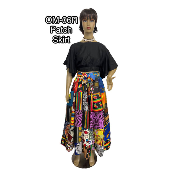 Women's Patchwork Maxi Skirt -- OM-06