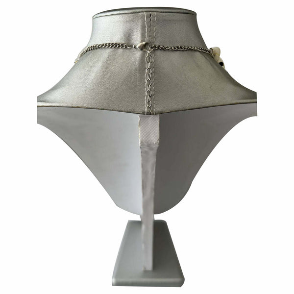 African Tribal Cowrie Shell Necklace Set with Beaded Layers