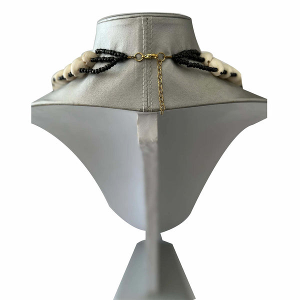 African Square Style Cowrie Shell Necklace Set