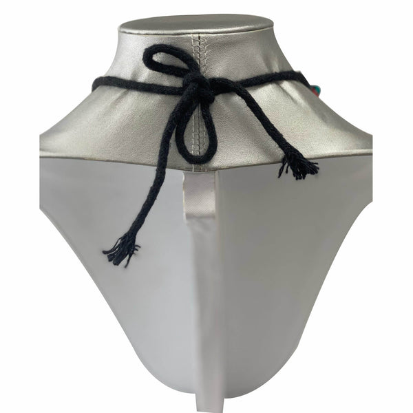 African Red Beaded Orange and Turquoise Gemstone Necklace ONLY -- Jewelry A33