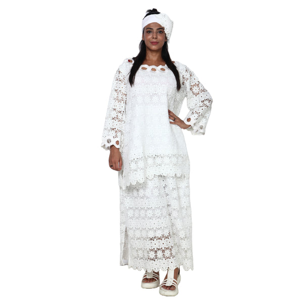 Women's Tunic Lace Skirt Set -- FI-1100