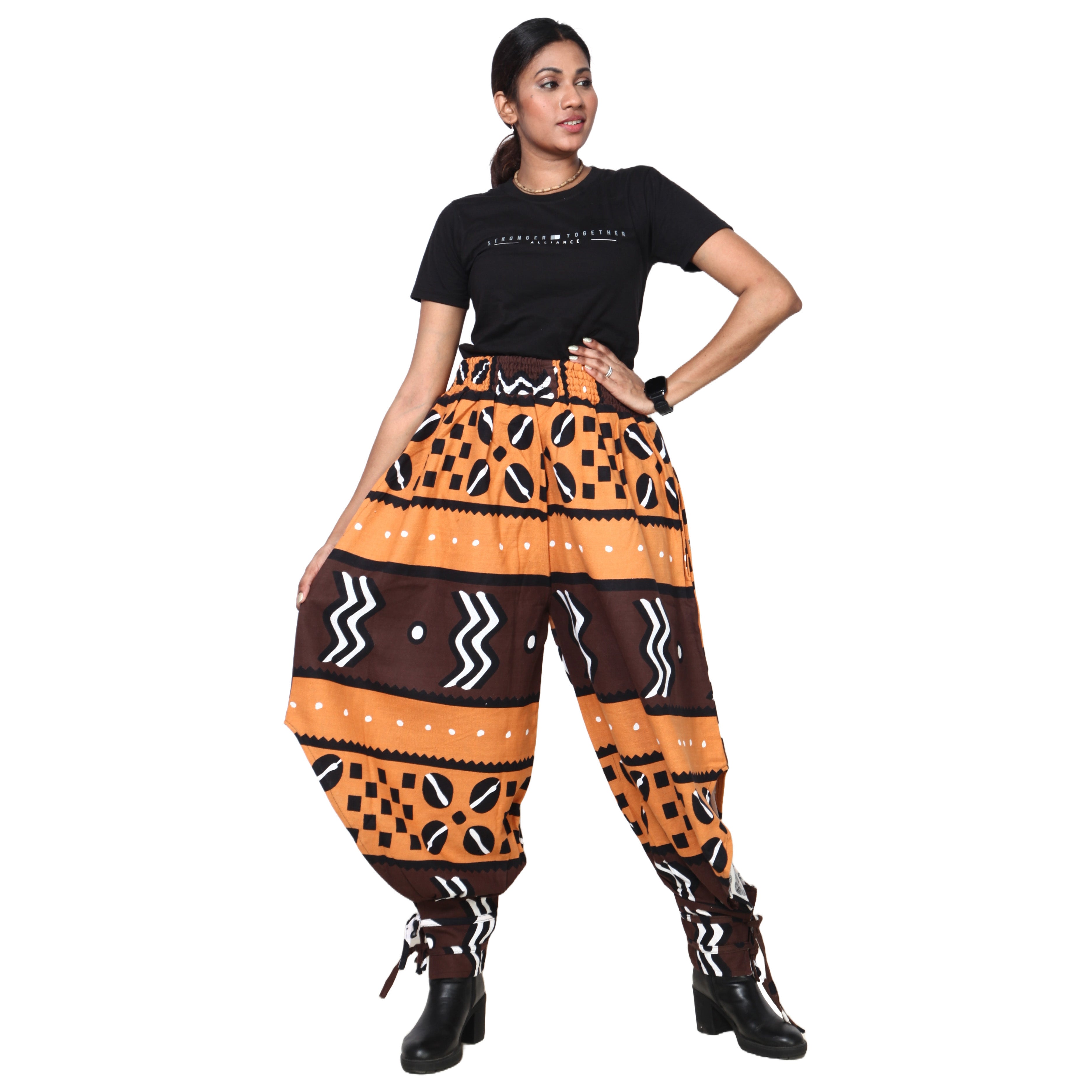 Women's African Baggy Jogger Pants with Tie -- FI-145