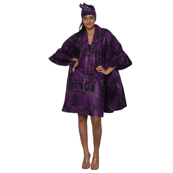 Women's Wide Short Jacket with Ruffle Sleeves -- FI-3133