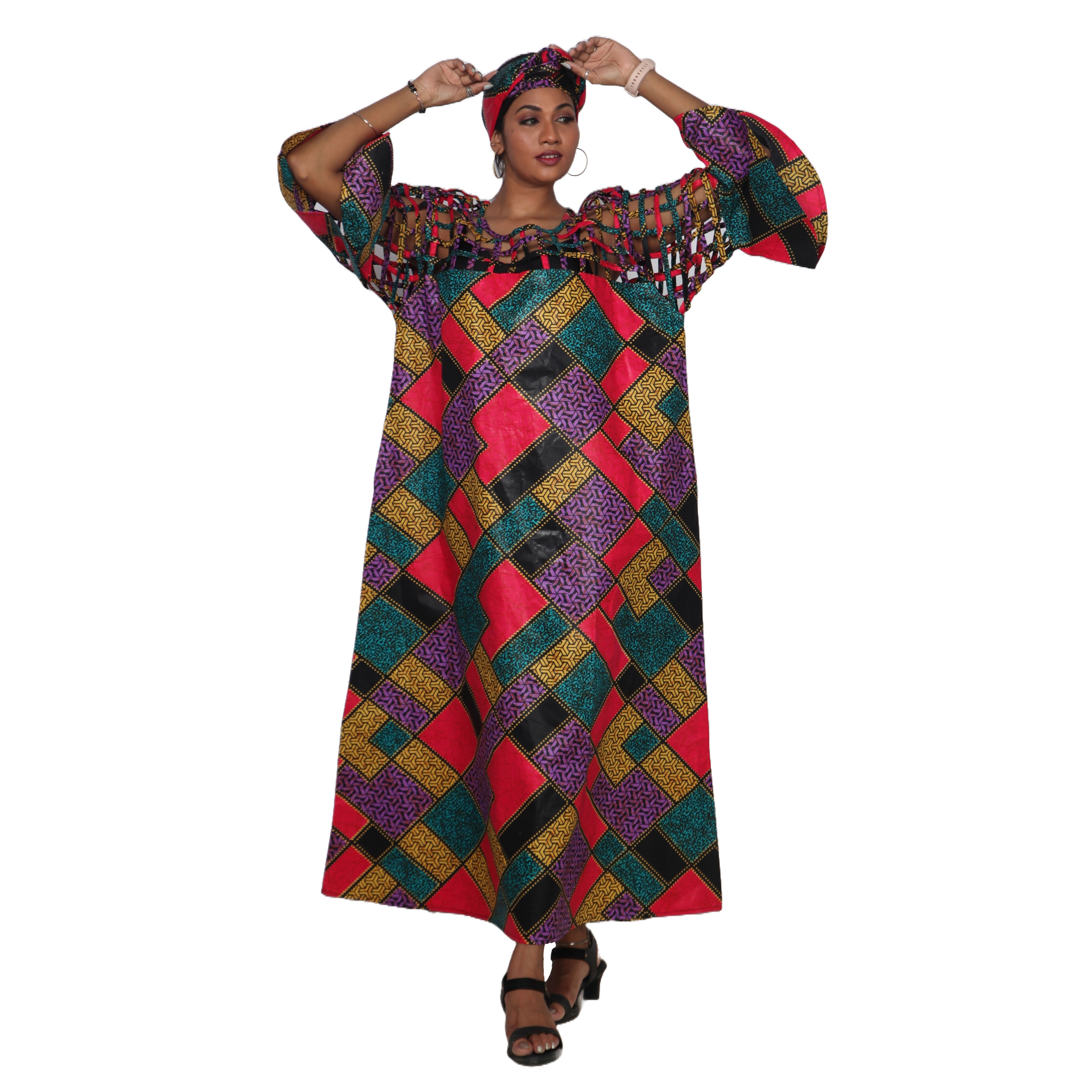 Women's Cage Neck Maxi Dress -- FI-ST-119