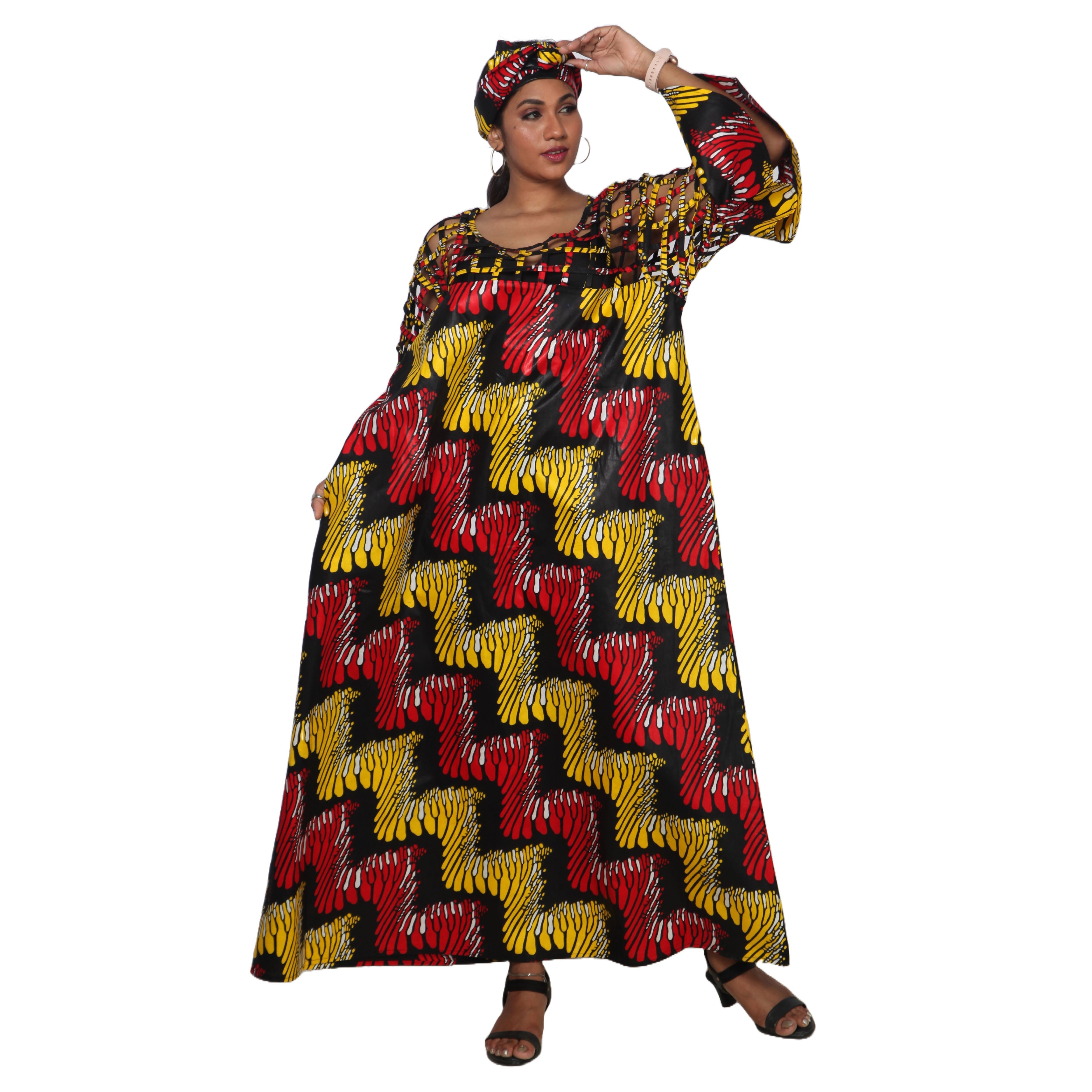 Women's Cage Neck Maxi Dress -- FI-ST-119