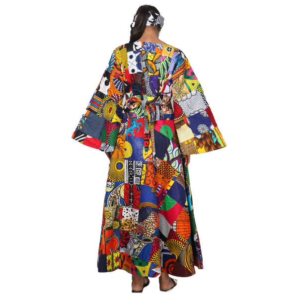 Women's Patch Wrap Dress — FI-59FS