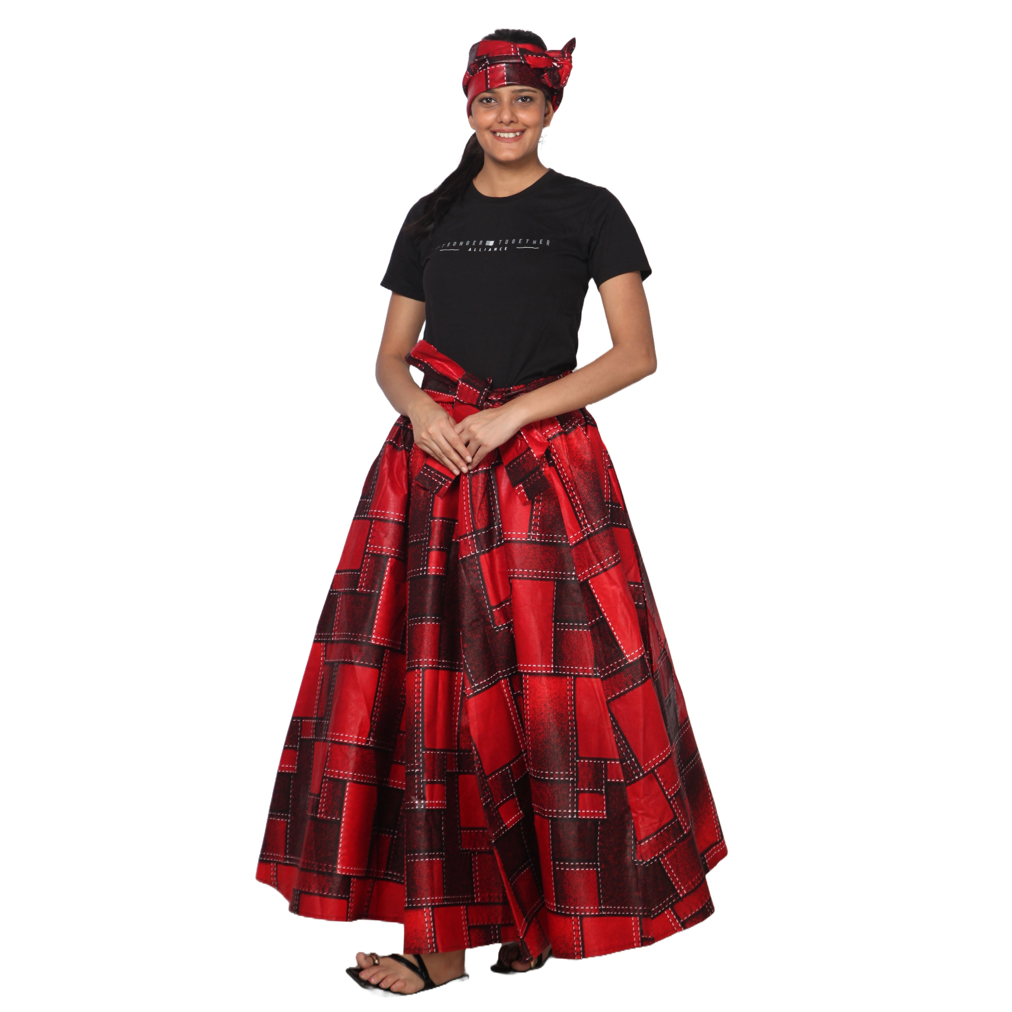 Women's African Printed Long Maxi Skirt -- FI-32