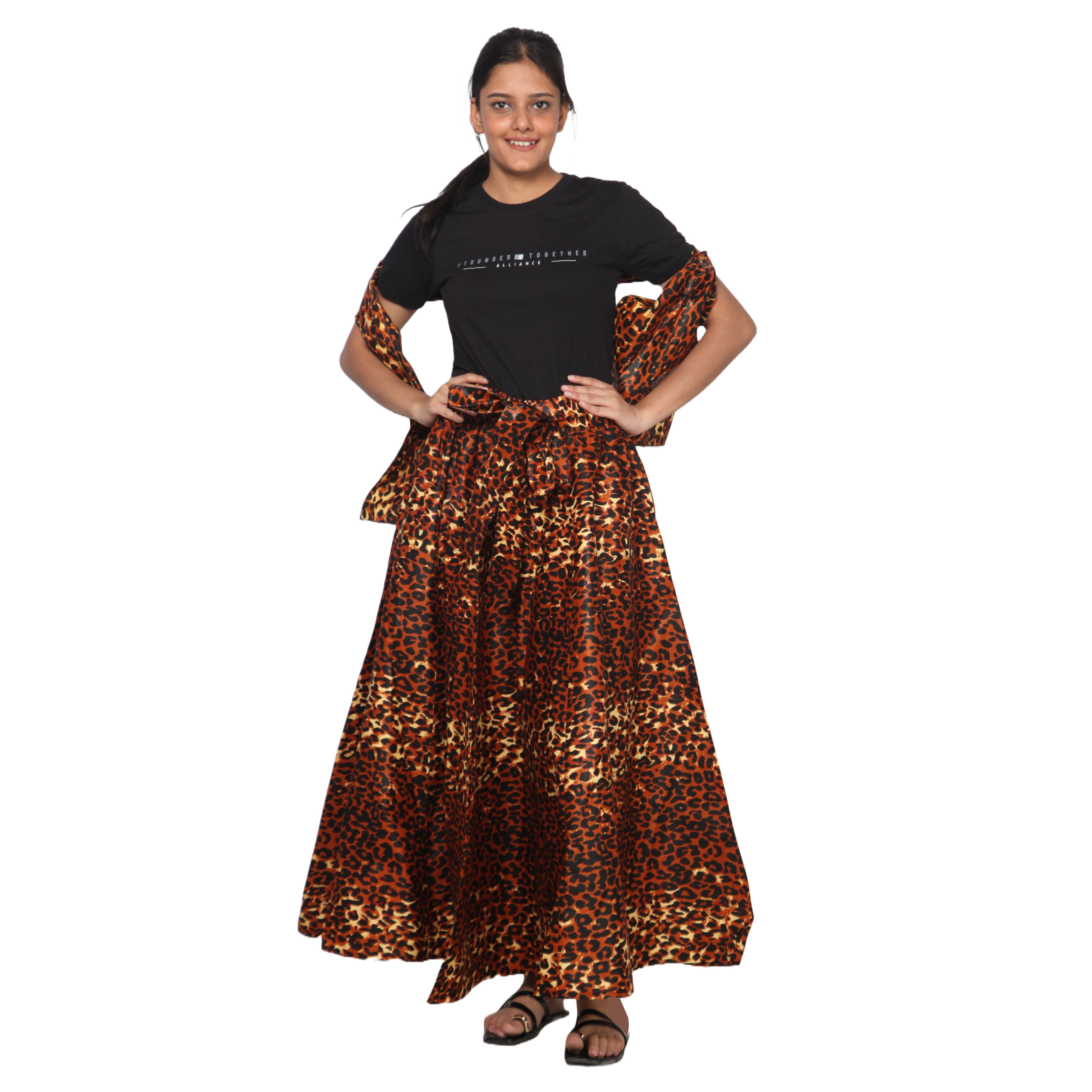Women's African Printed Long Maxi Skirt -- FI-32