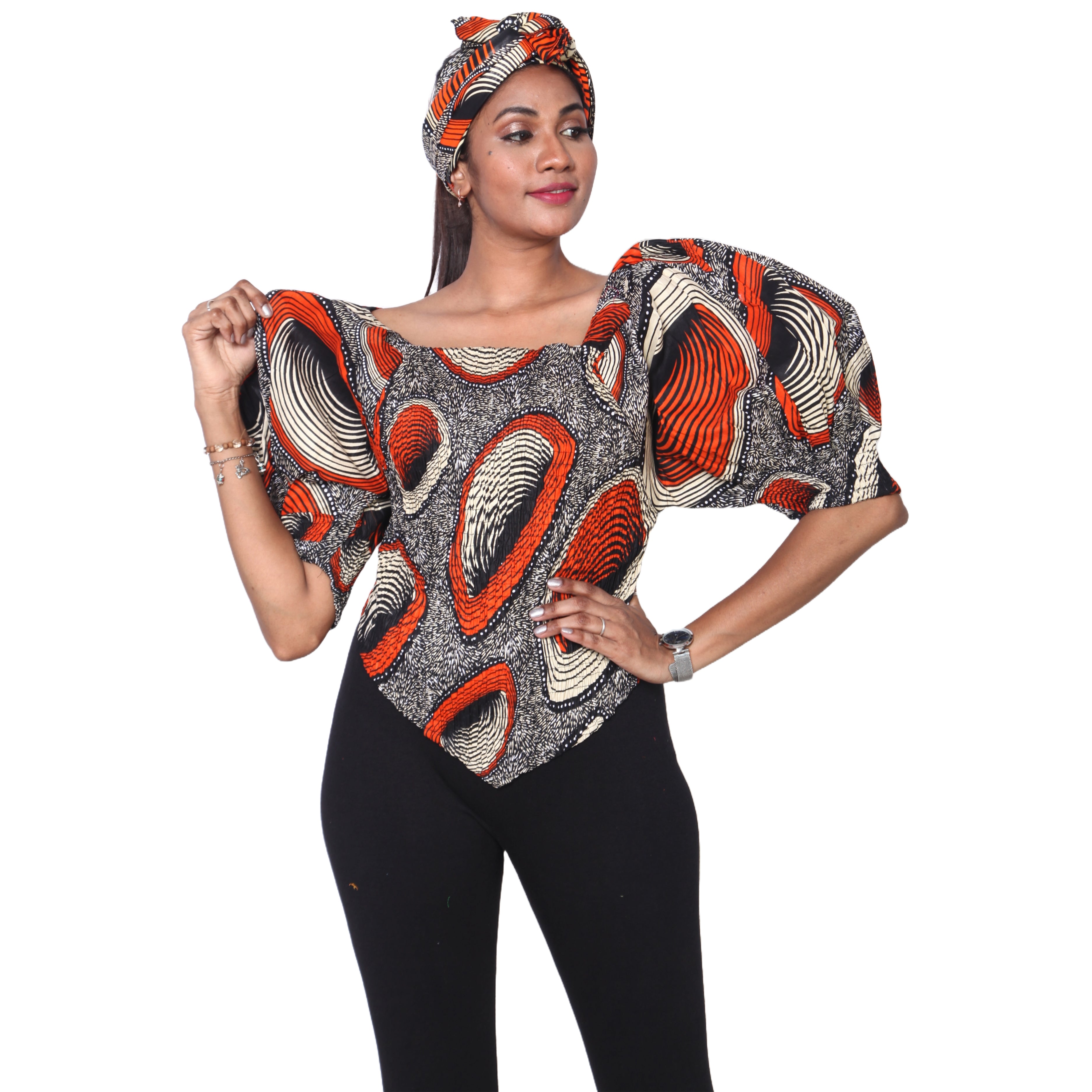 Women's Puff Sleeve Top: Upgrade your Wardrobe -- FI-18