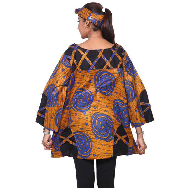 Women's Cage Neck Long Sleeve Tunic Top -- FI-19