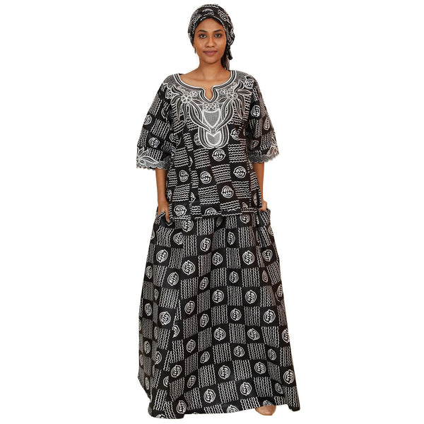 Women's Heavy Embroidery Skirt Set -- FI-4016